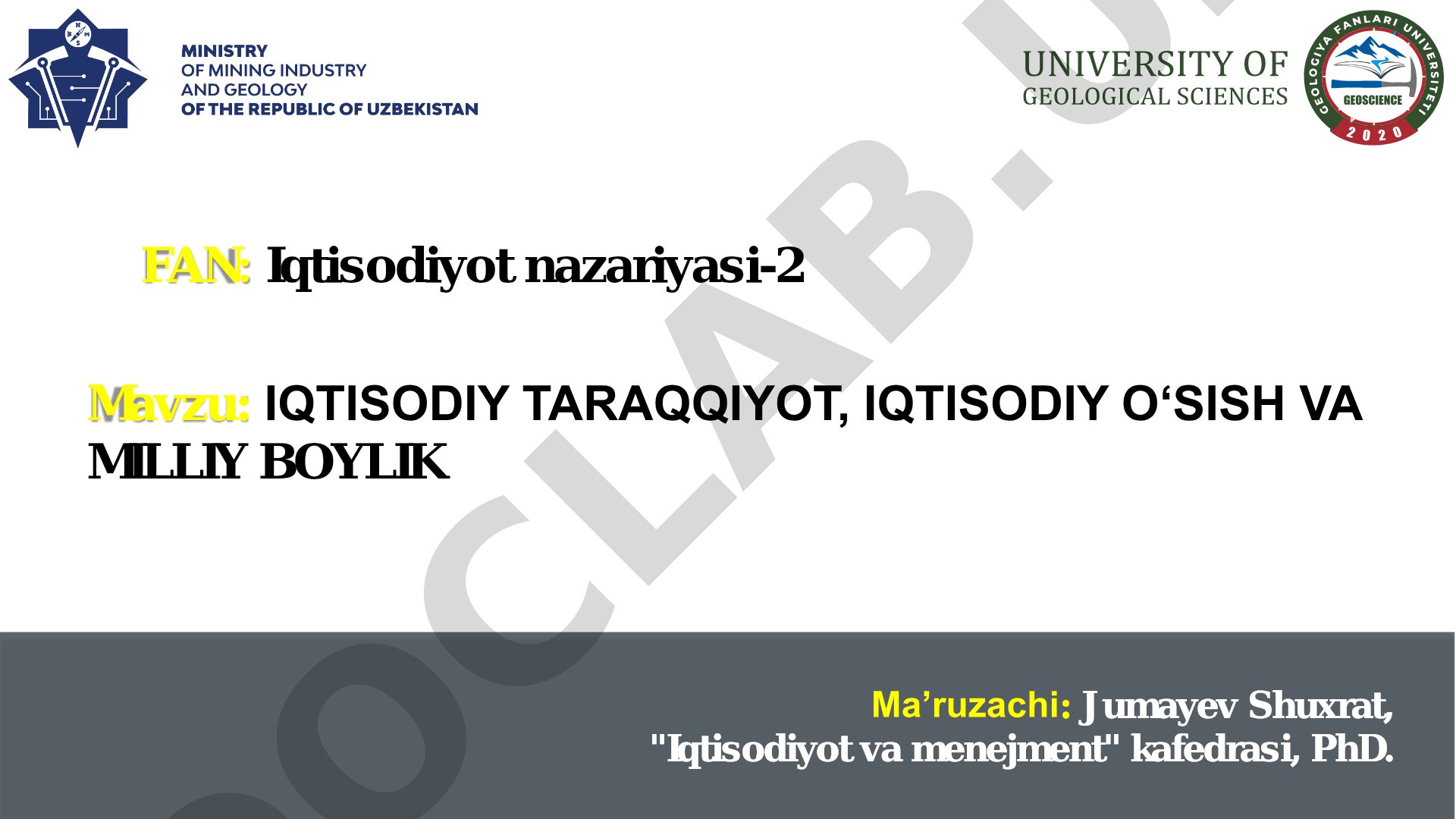 IQTISODIY TARAQQIYOT, IQTISODIY O‘SISH VA MILLIY BOYLIK