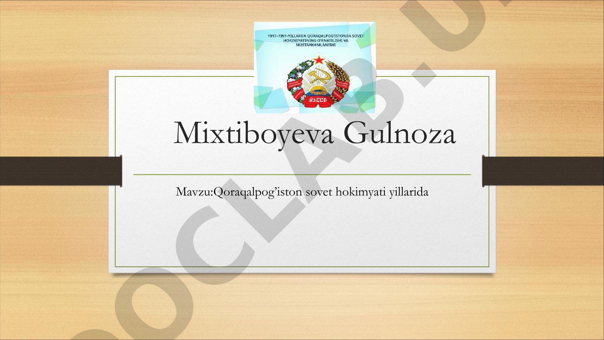 Qoraqalpog'iston sovet hokimyati yillarida