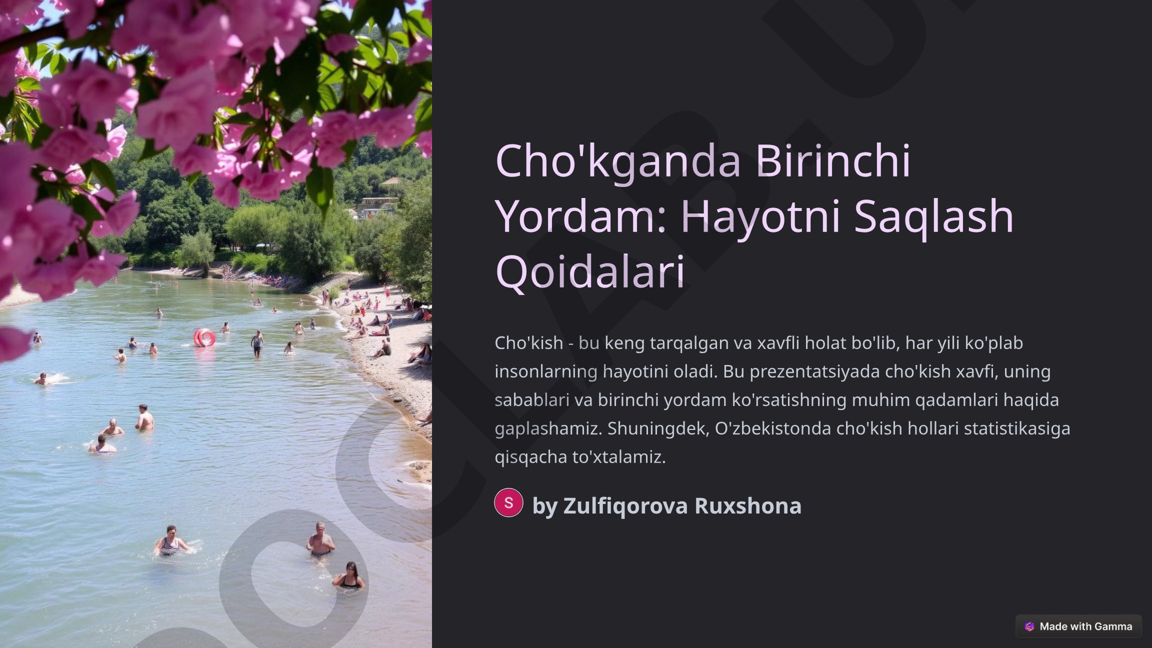 Cho'kganda Birinchi Yordam: Hayotni Saqlash Qoidalari