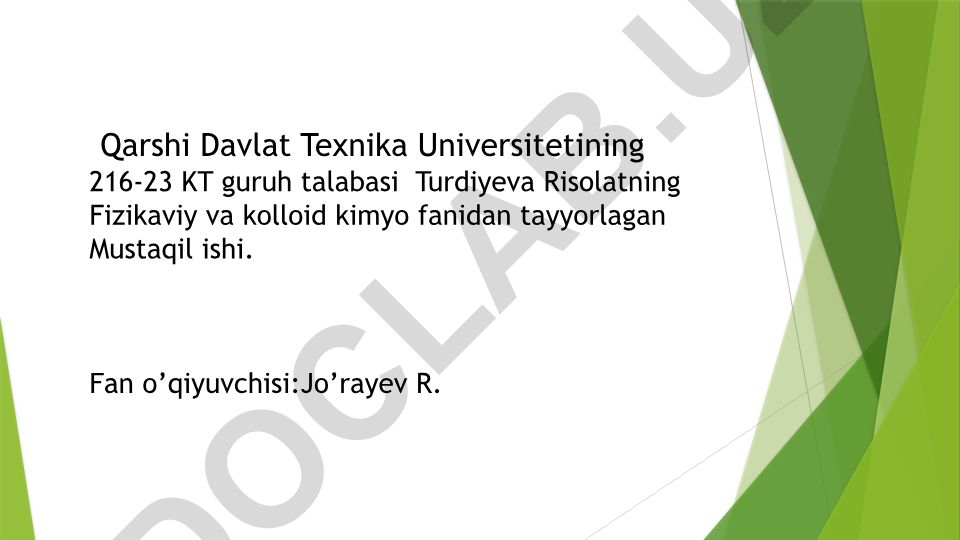 Kolloid kimyo va uning rivojlanish tarixi
