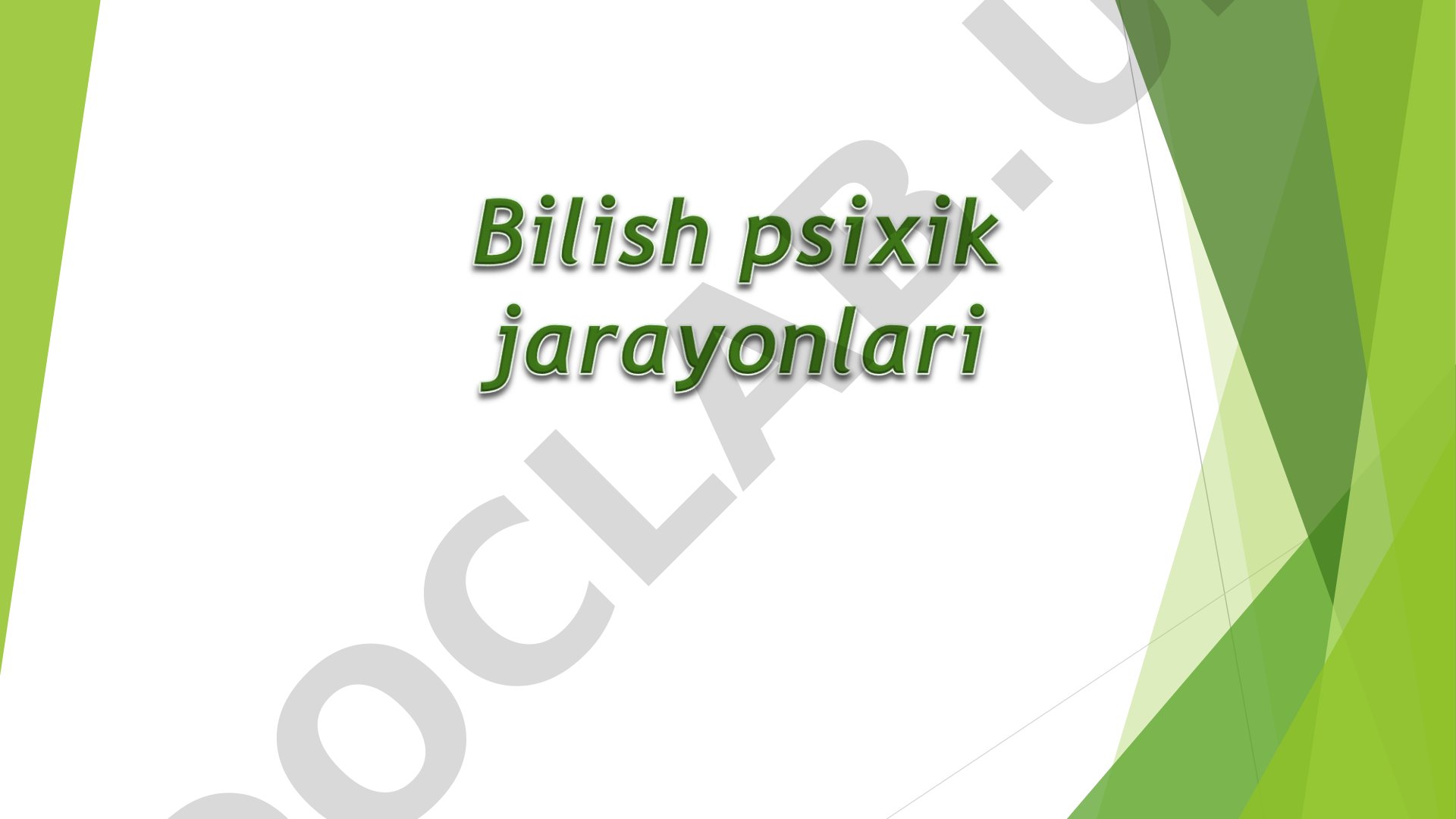 Kognitiv psixik hodisalar: fikrlash, xotira, idrok