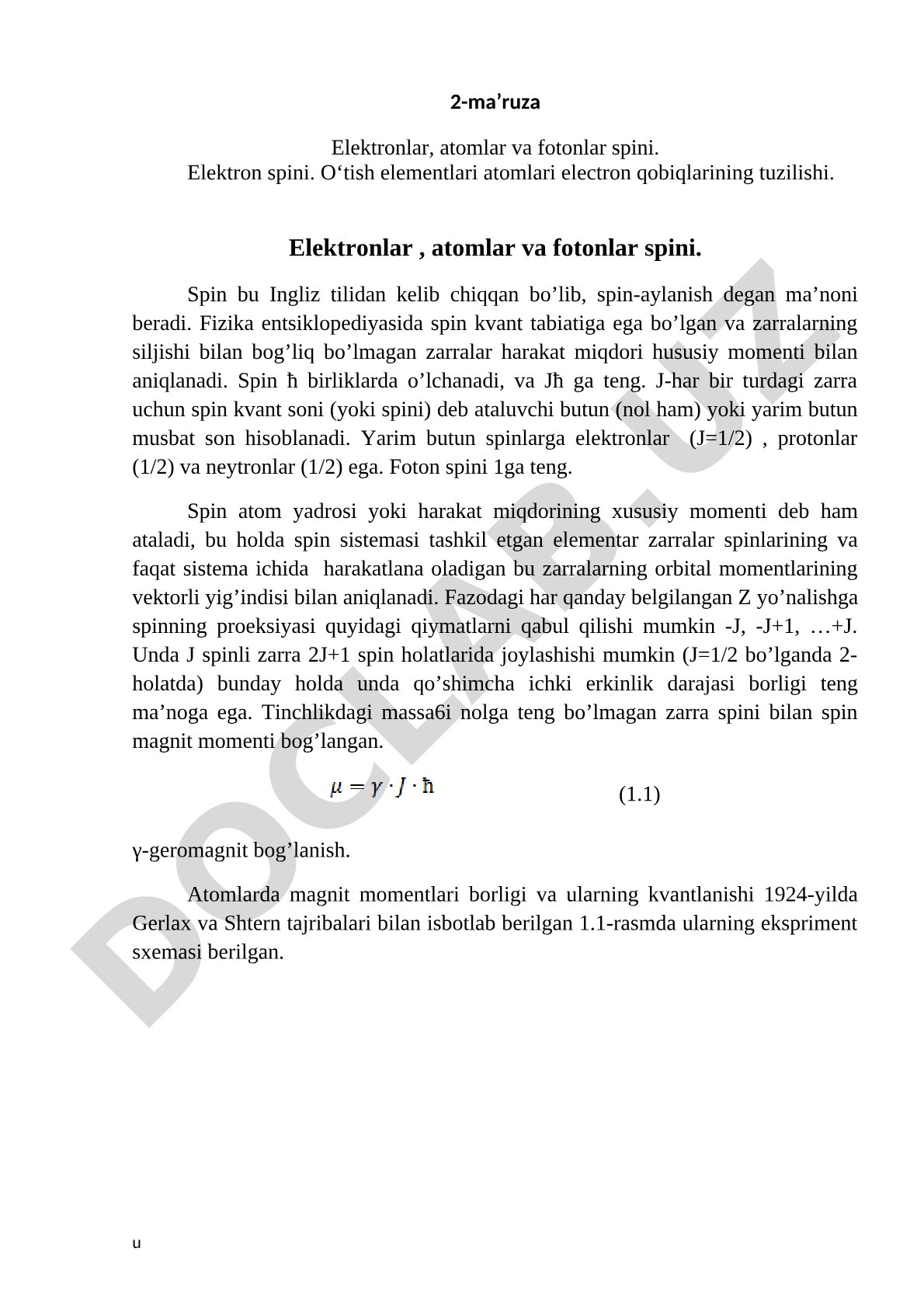 Elektronlar, atomlar va fotonlar spini