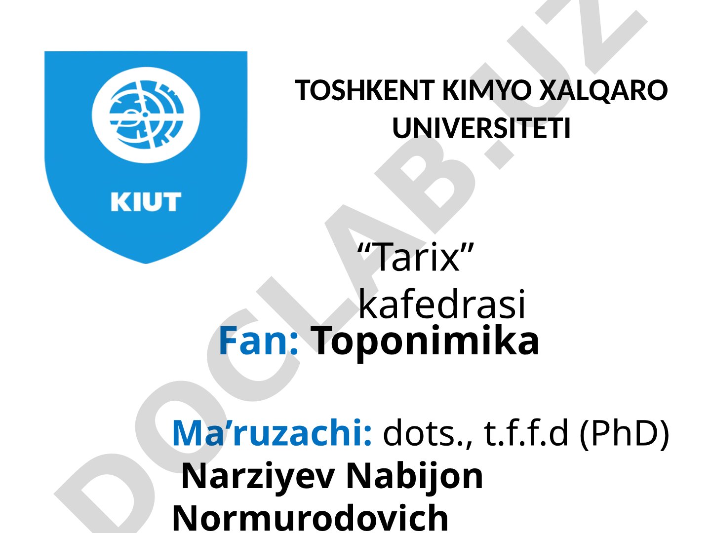 Tarixiy toponimiyaning substrati – o‘zagi hamda nom yasovchi leksima-komponentlari