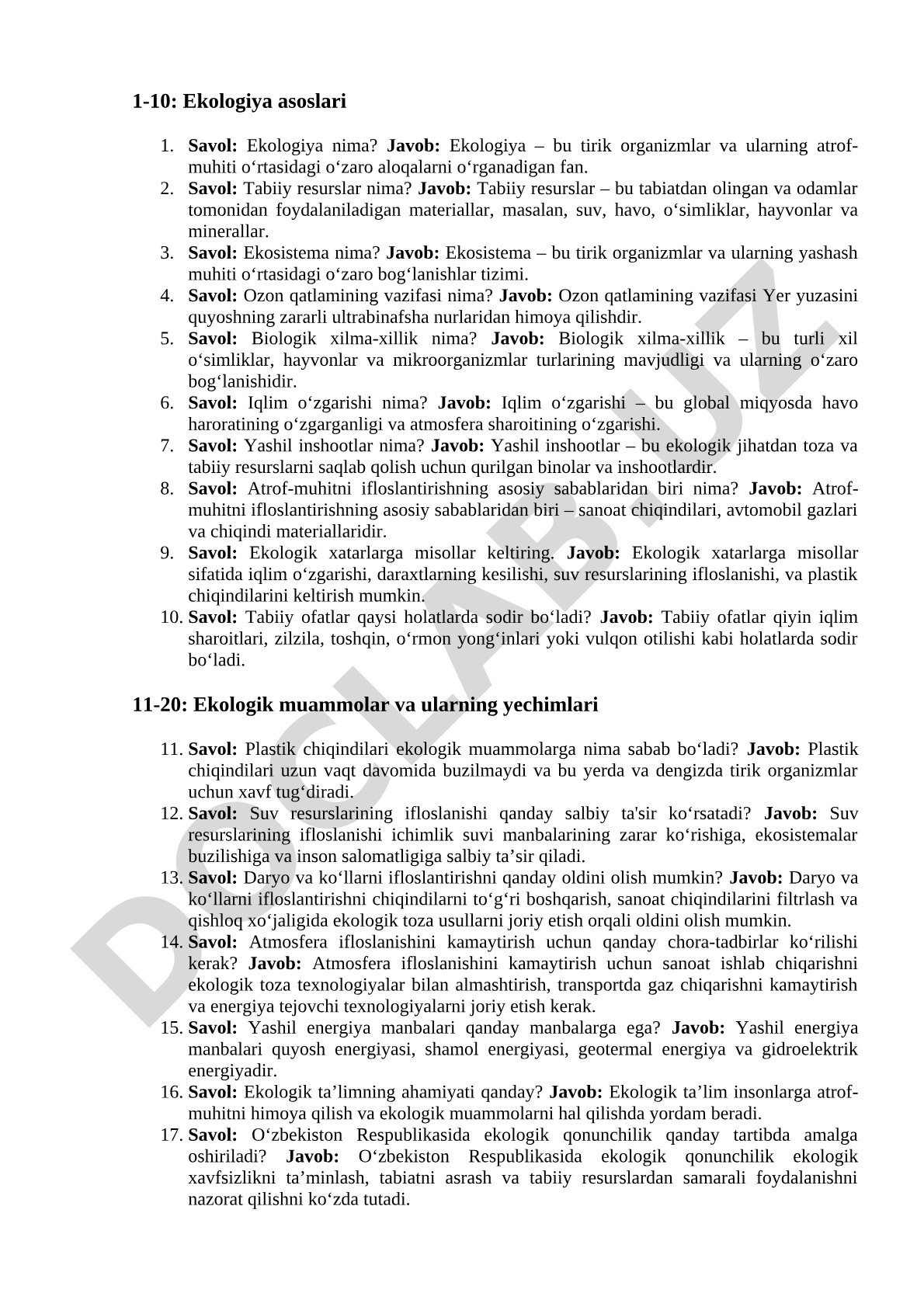 Ekologiya asoslari