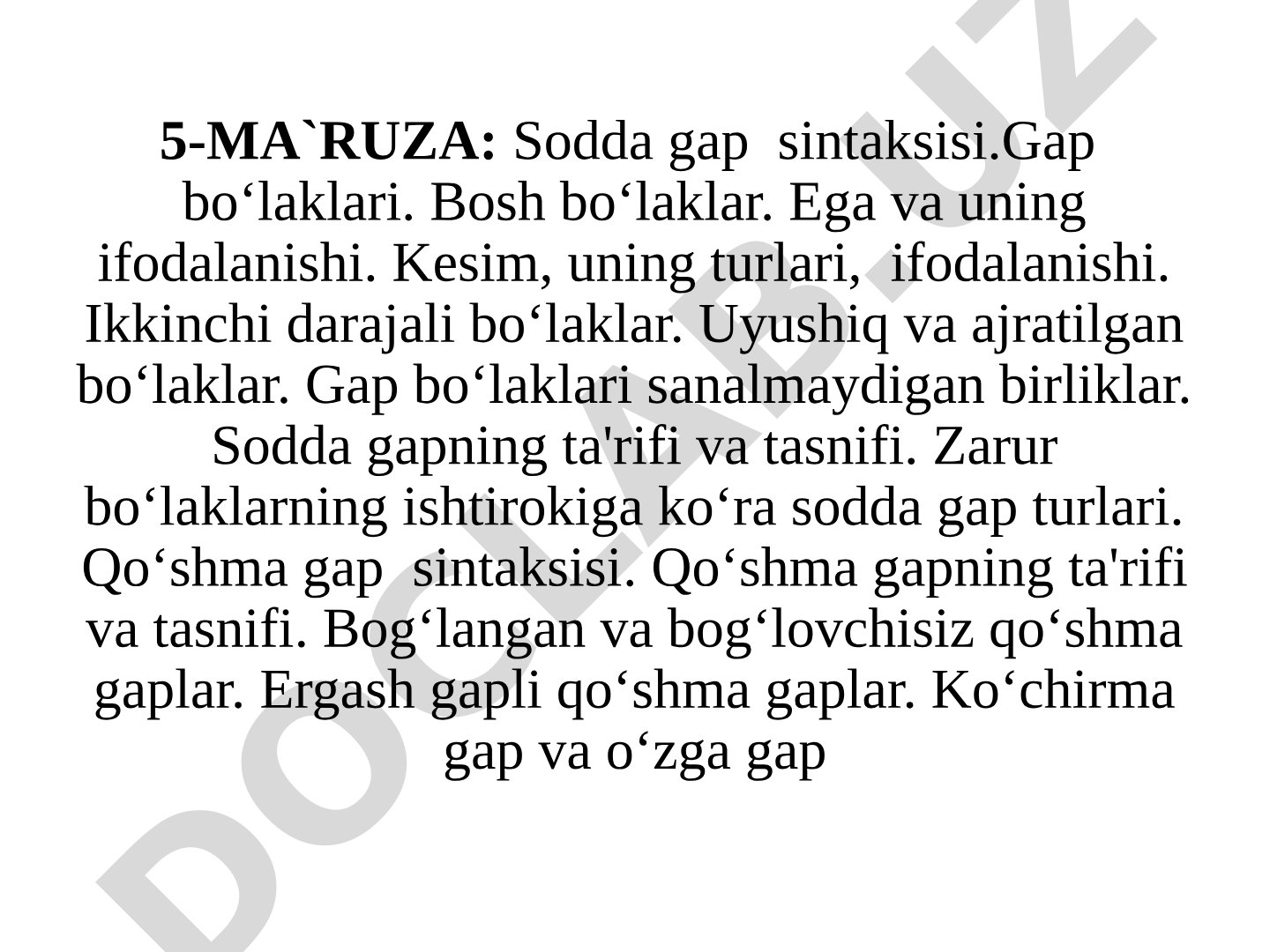 Sodda gap sintaksisi