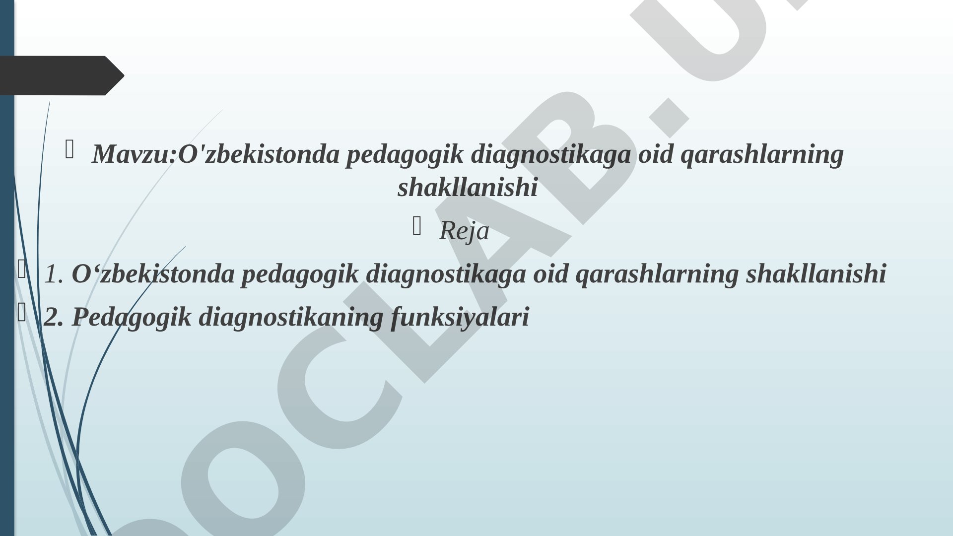 O'zbekistonda pedagogik diagnostikaga oid qarashlarning shakllanishi