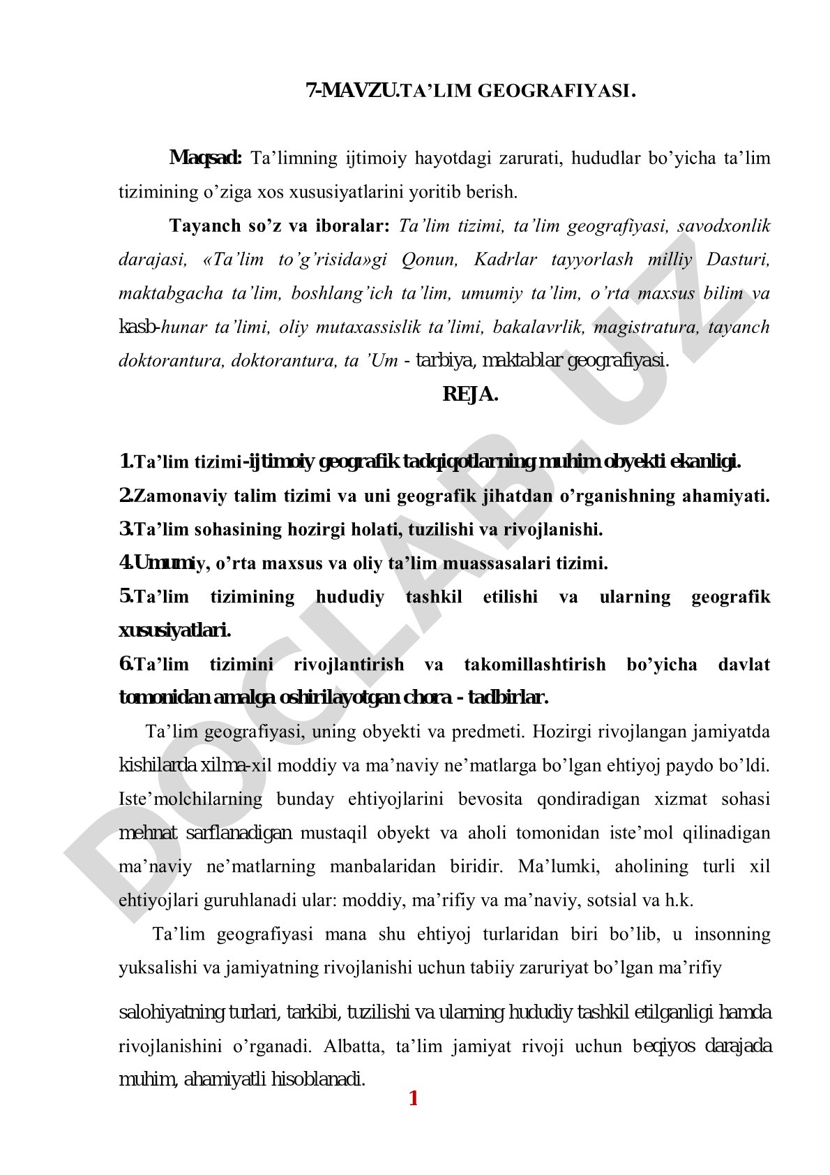 Ta'lim geografiyasi