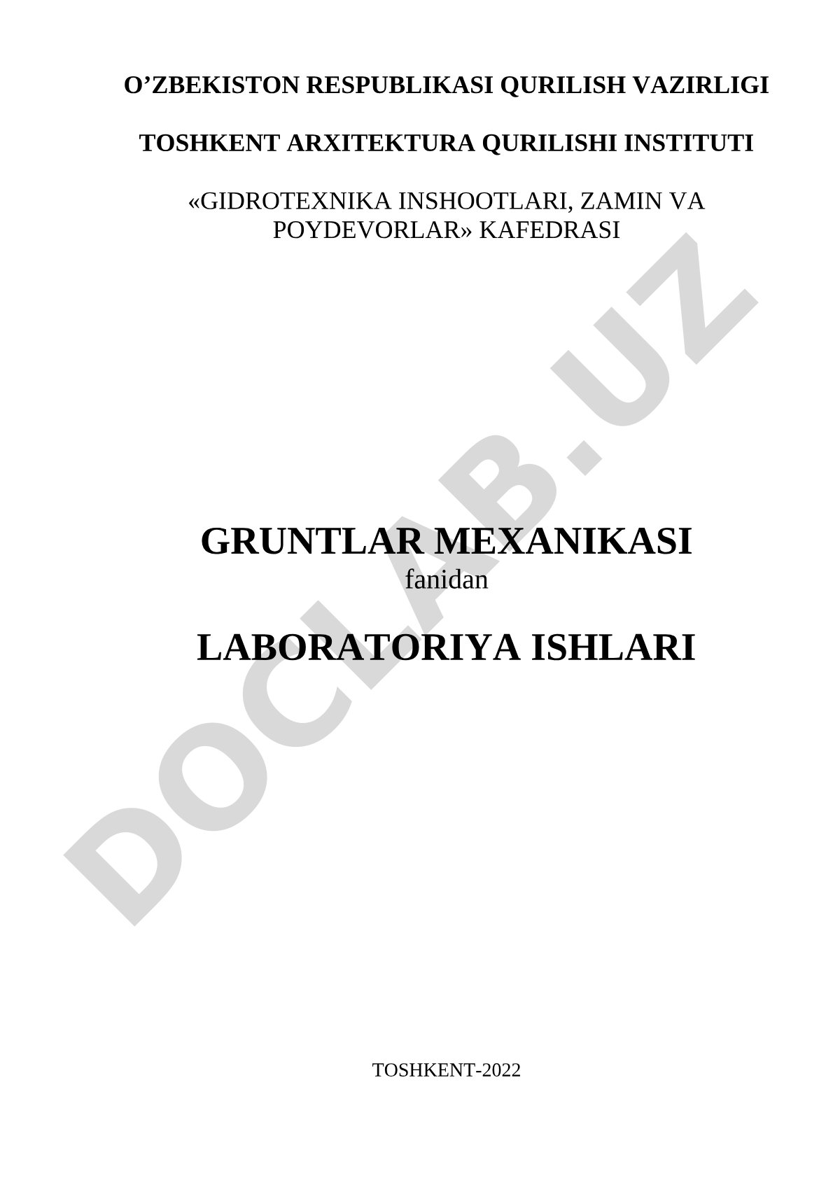 Gruntlarning siljishga qarshiligini aniqlash