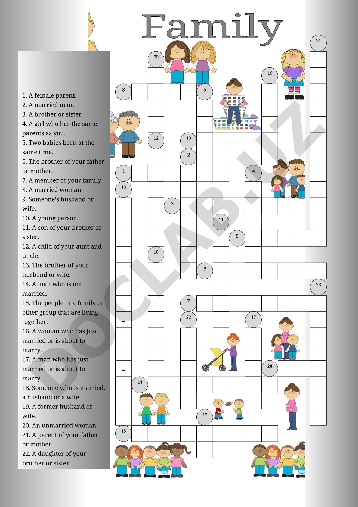 Definitions of Family Members and Relationships