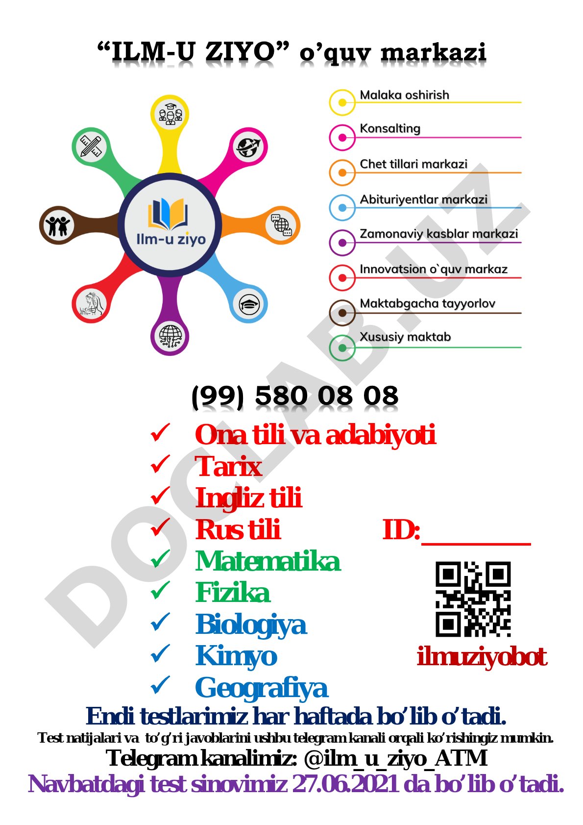 Ona tili va adabiyoti test savollari