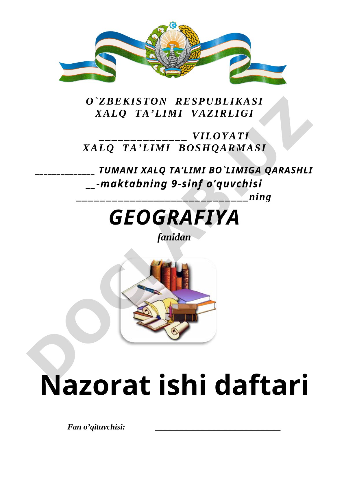 Geografiya fanidan jahon siyosiy xaritasiga oid test savollari