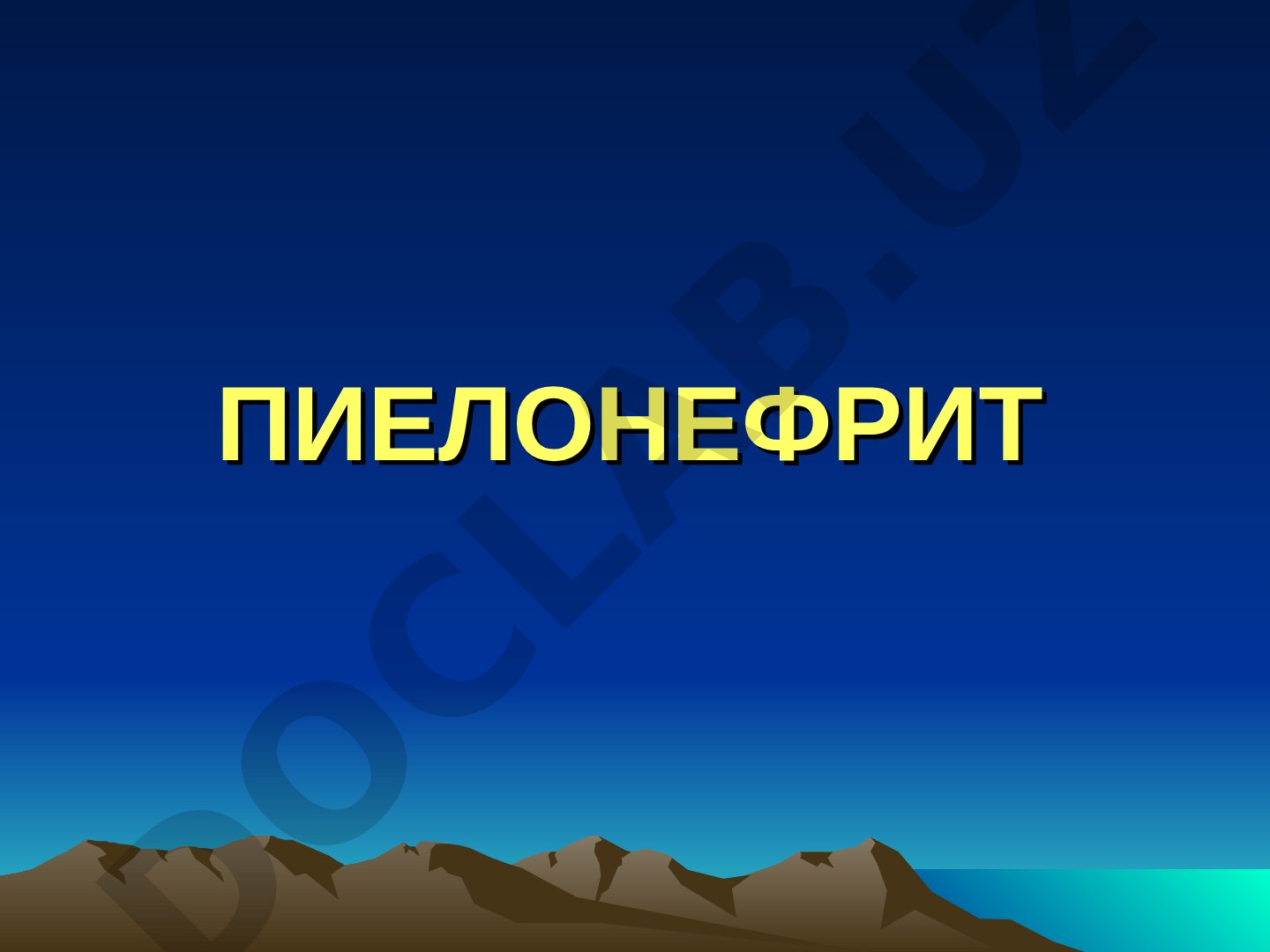 Пиелонефрит: эпидемиология, этиология, клиник белгилари, ташхислаш, даволаш ва профилактика