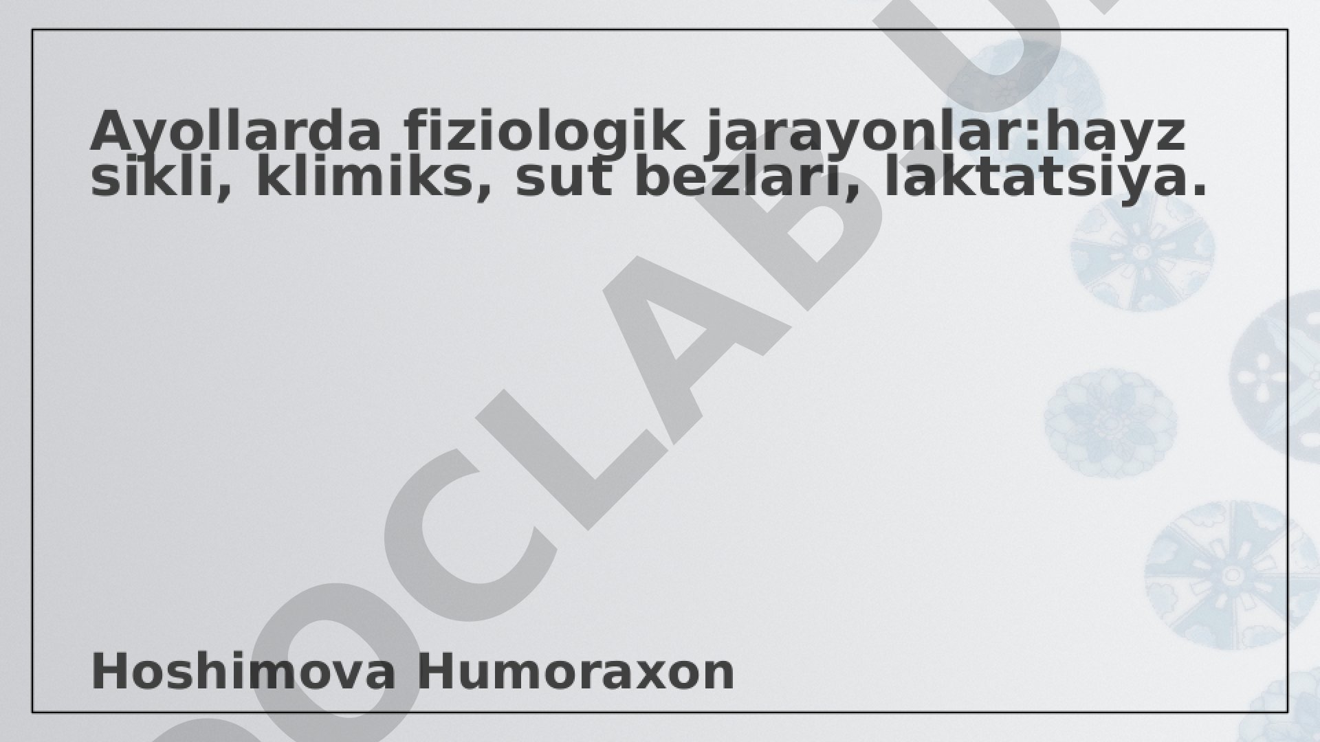 Metadata generator vazifasi