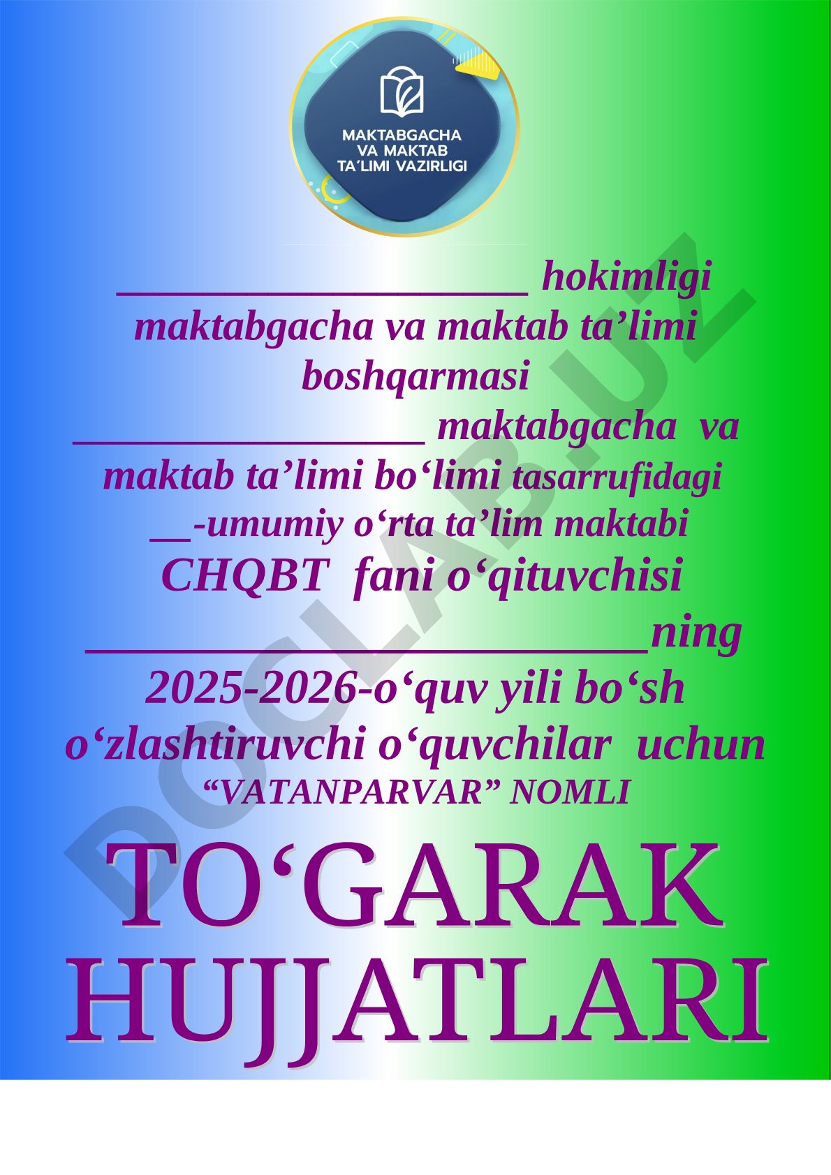 Vatanparvar to'garagi a'zolari haqida ma'lumot