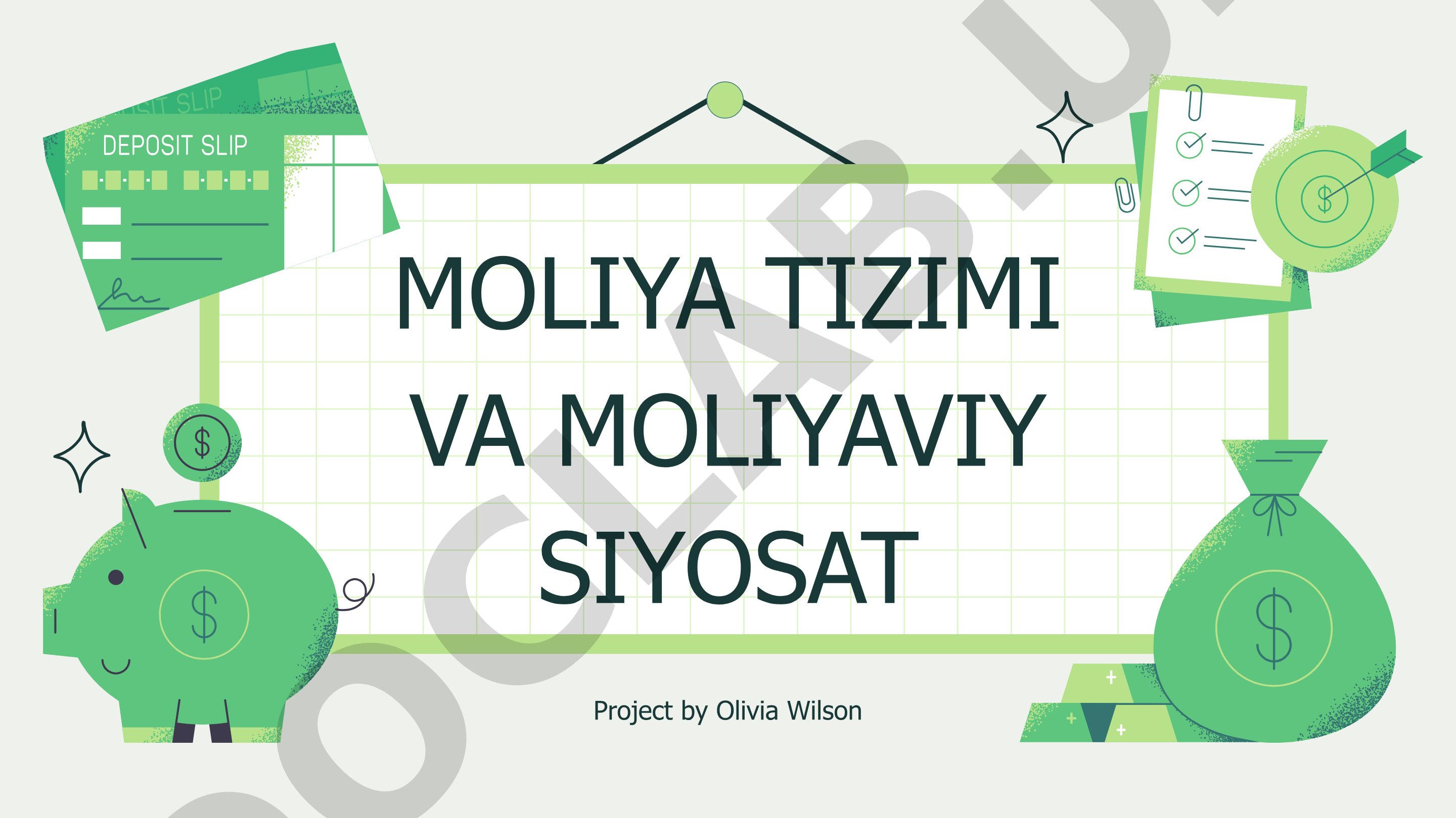 MOLIYA TIZIMI VA MOLIYAVIY SIYOSAT