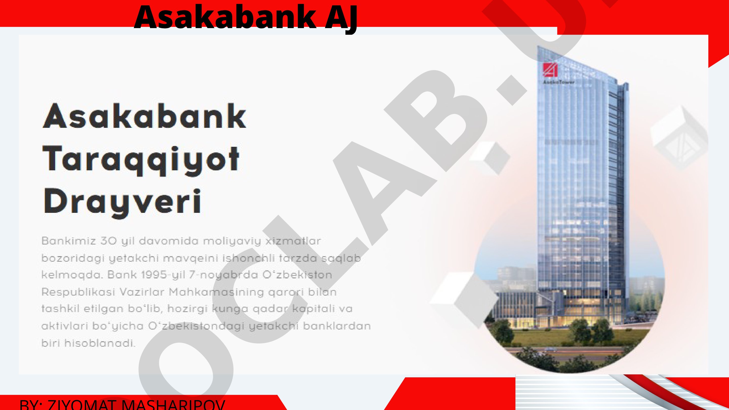 Asakabank AJning emission va investitsion faoliyati, tarkibi va daromadliligi tahlili