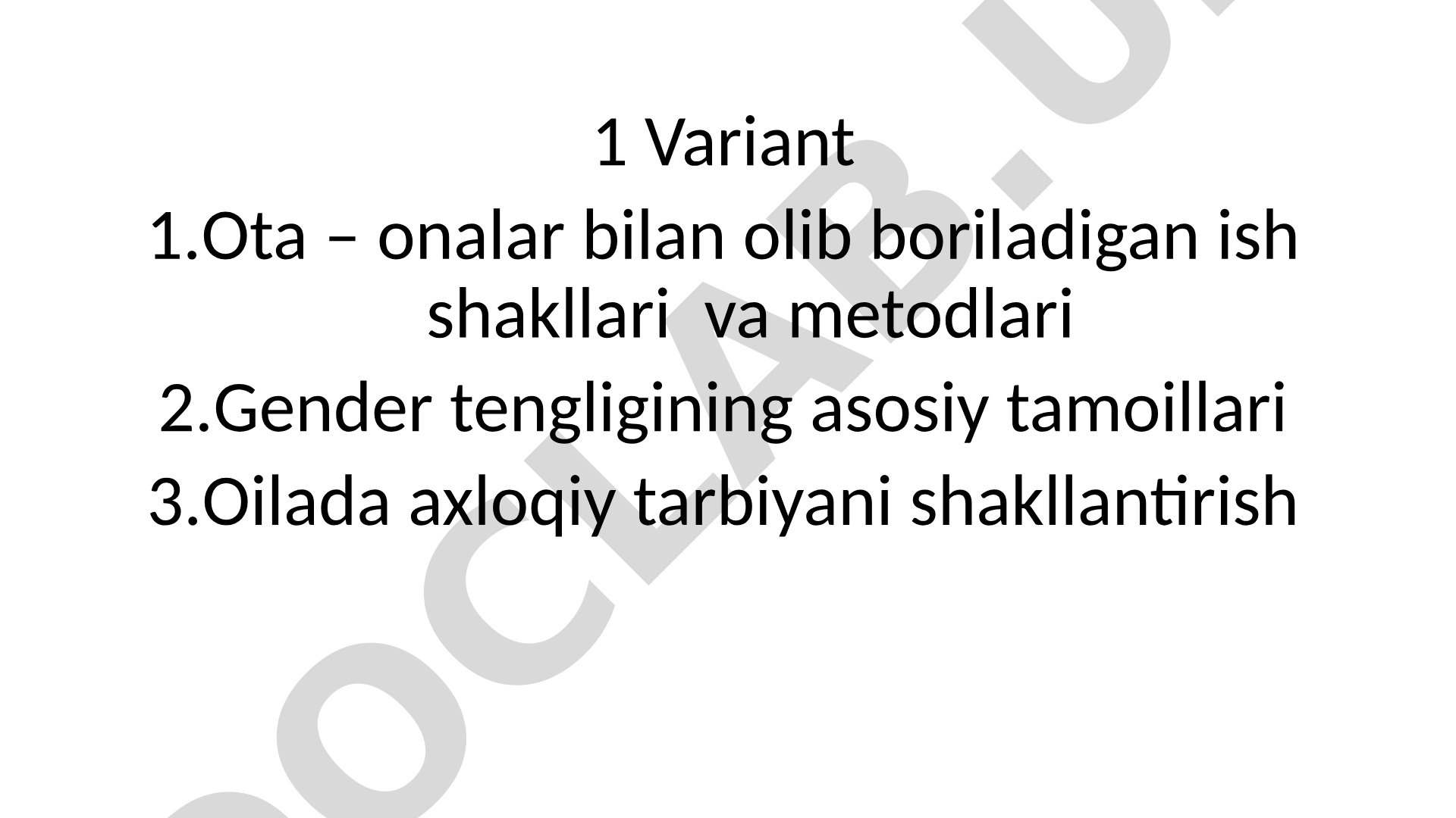 Oila tarbiyasi, gender tengligi, axloqiy tarbiya va asarlar tahlili berilgan