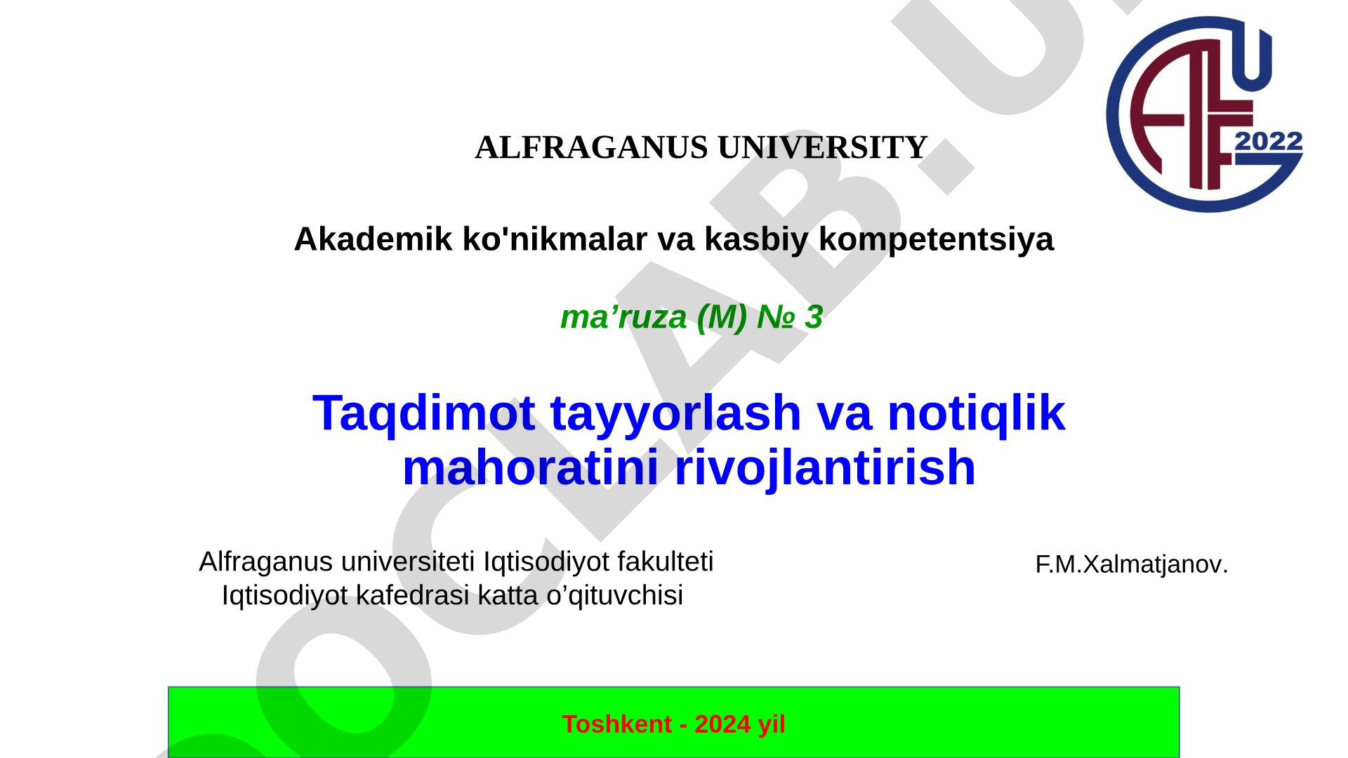 Notiqlik mahoratini rivojlantirish