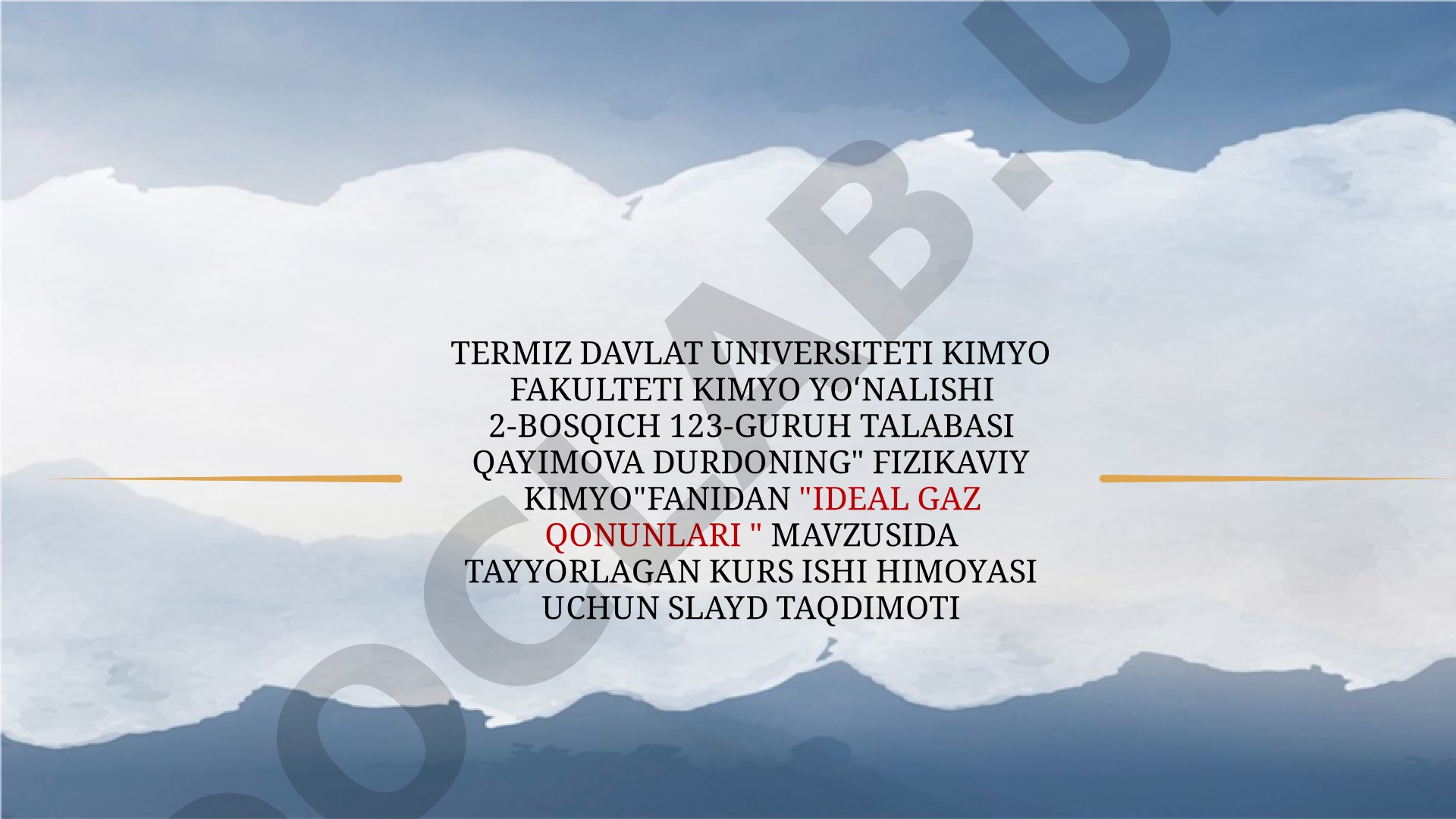 Ideal gaz qonunlari
