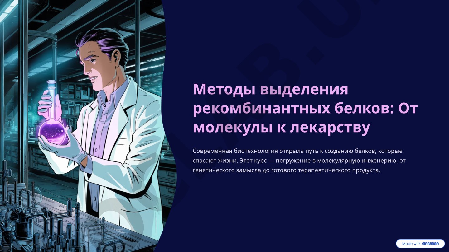 Методы выделения рекомбинантных белков: От молекулы к лекарству
