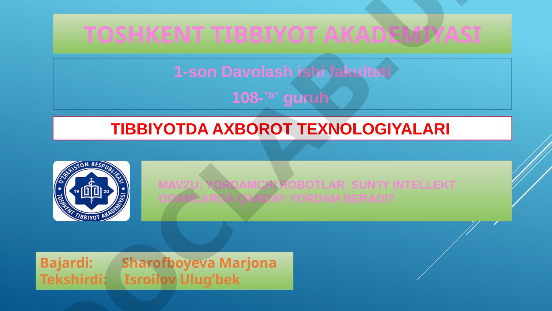 Yordamchi robotlar. Sun’iy intellekt odamlarga qanday yordam beradi?