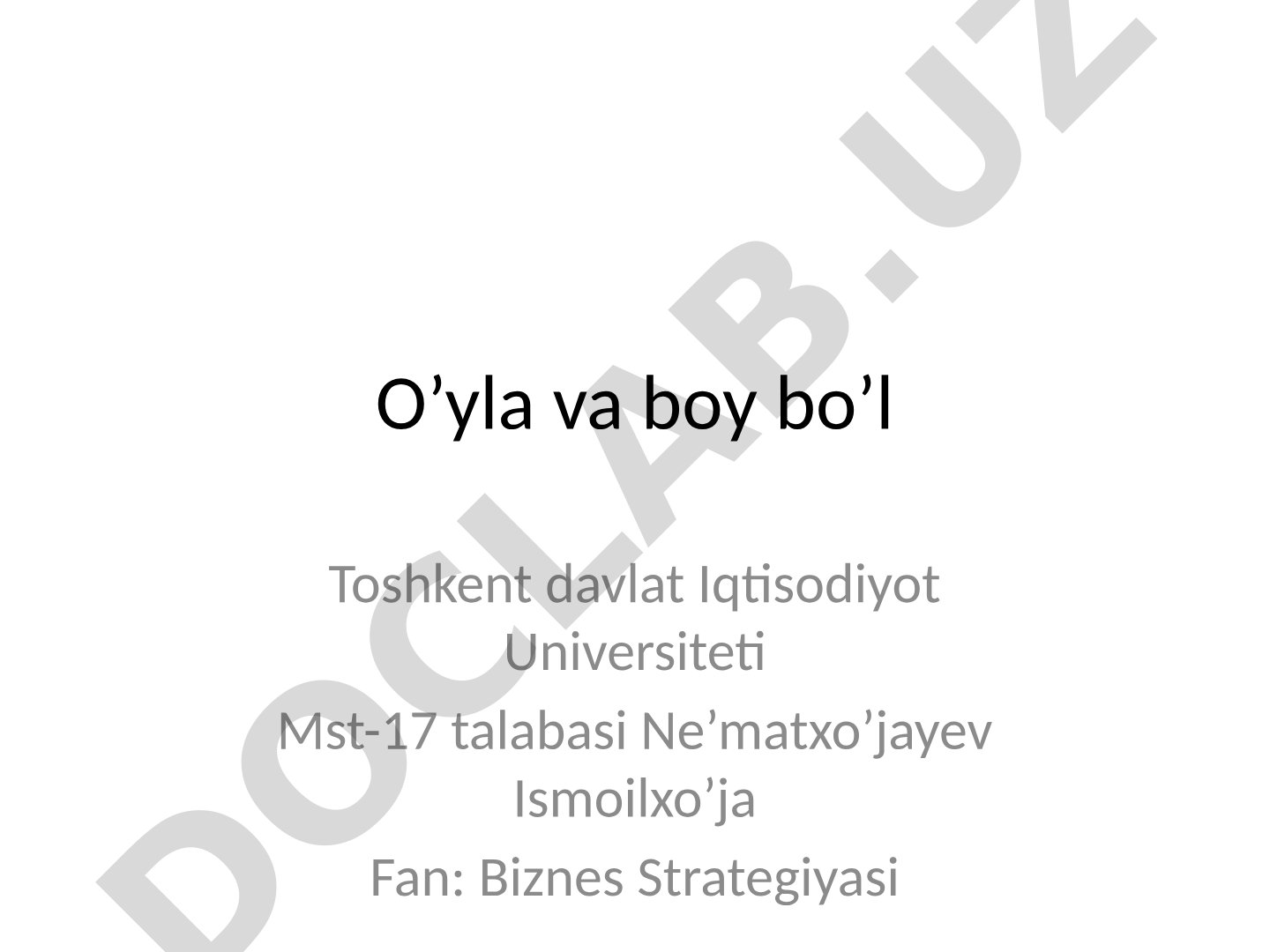 Asosiy g‘oya Inson fikrlashi uning hayotini belgilaydi