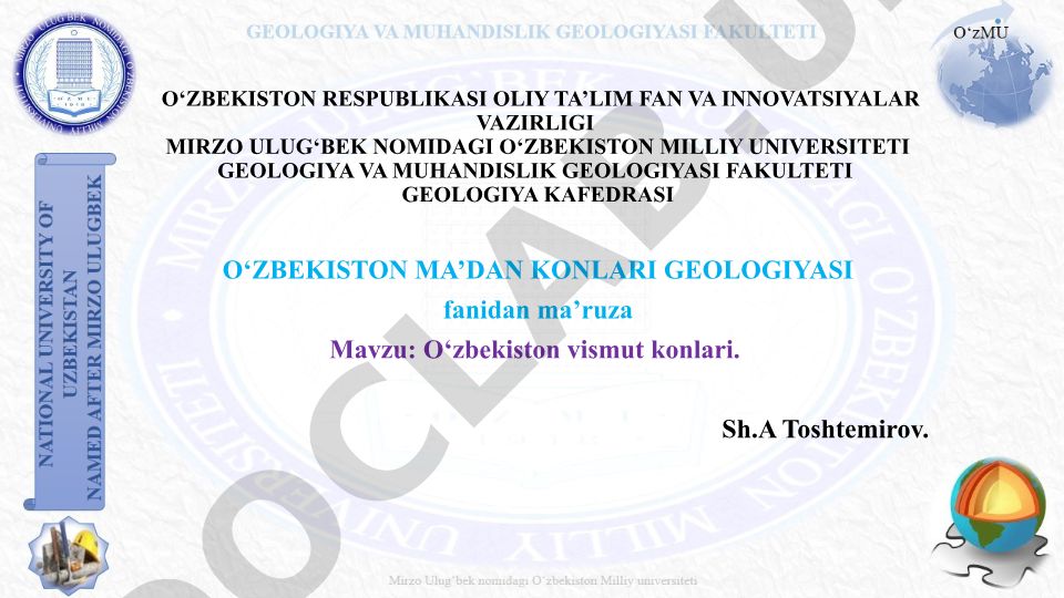 O‘zbekiston vismut konlari