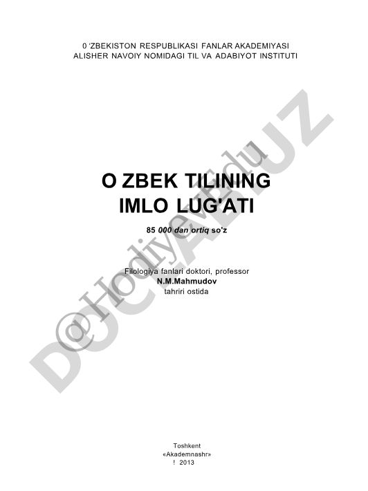 O'zbek tilining imlo lug'ati