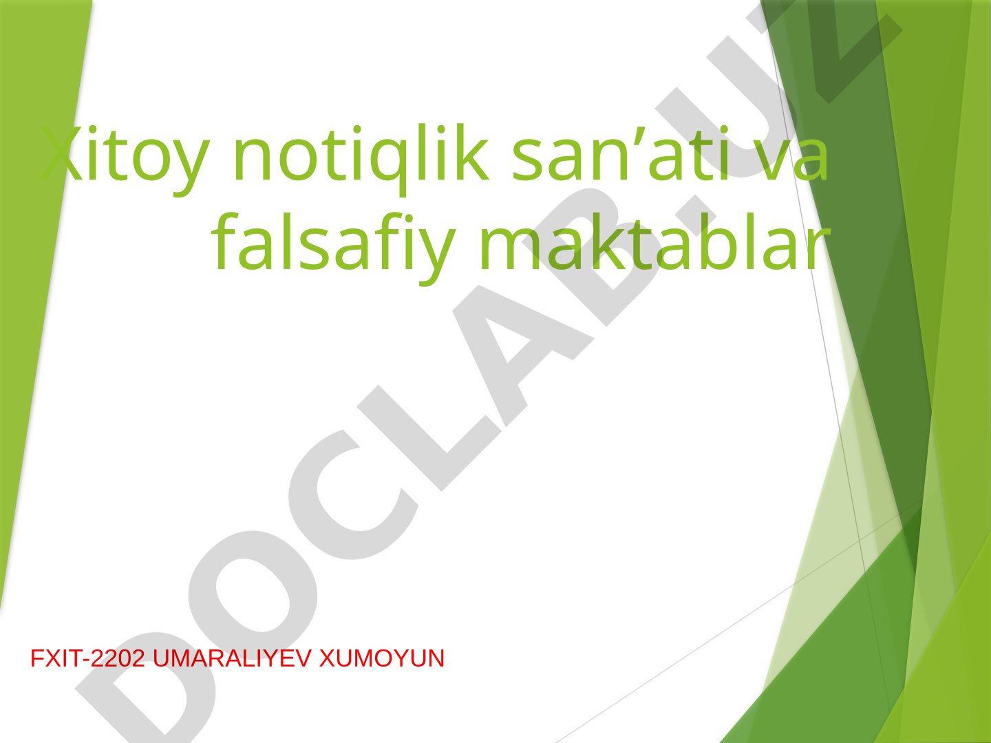 Xitoy notiqlik sanʼati va falsafiy maktablar