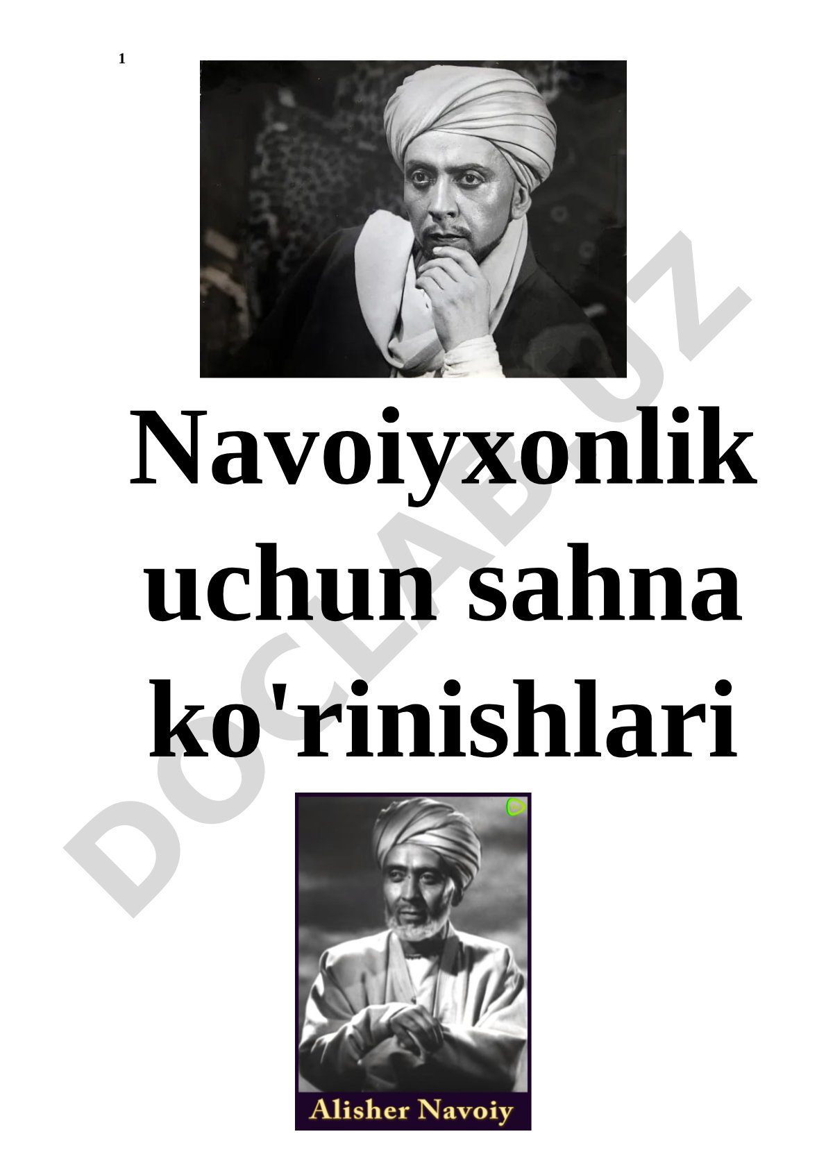 Navoiyxonlik uchun sahna ko'rinishlari