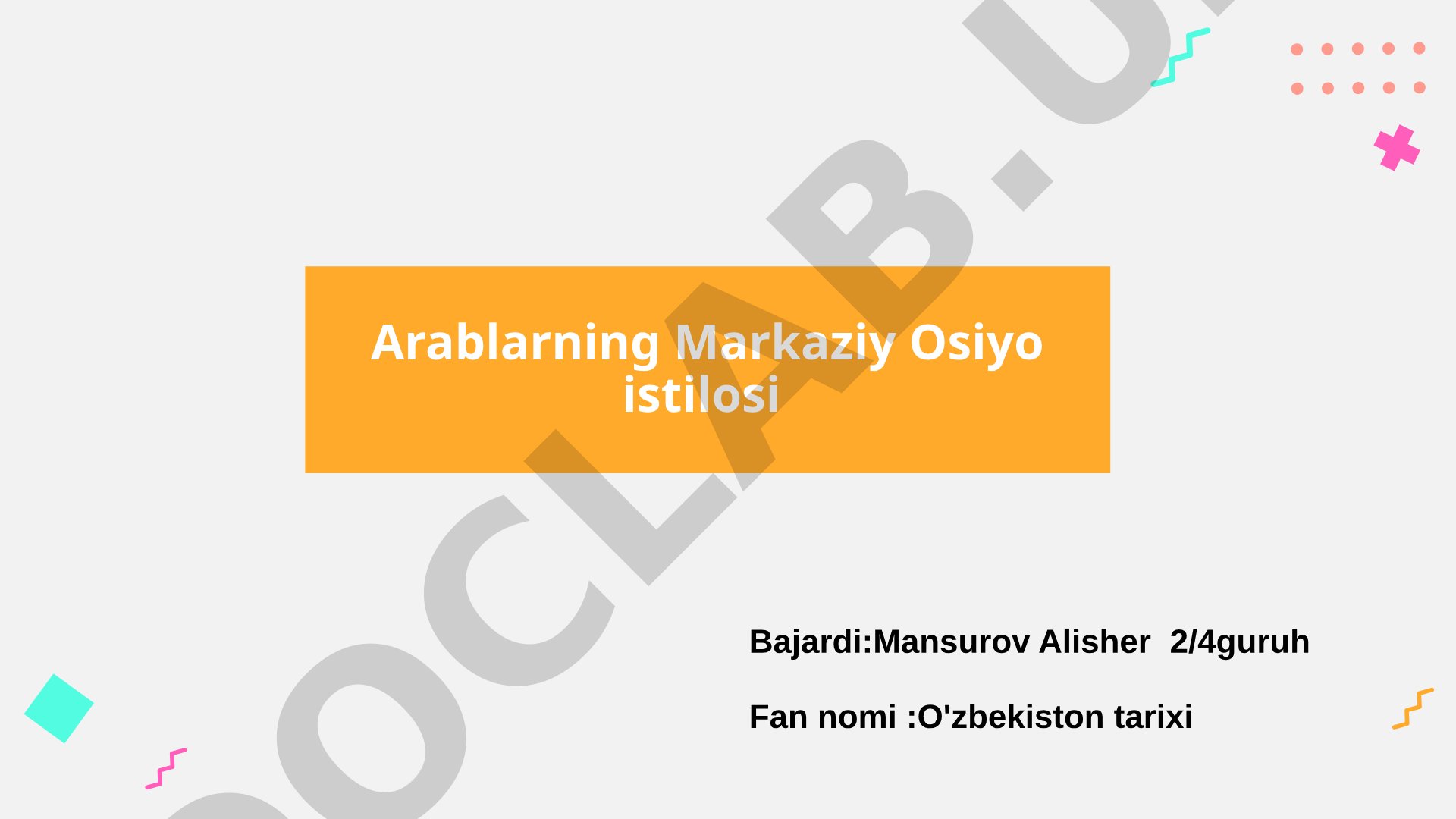 Arablarning Markaziy Osiyo istilosi