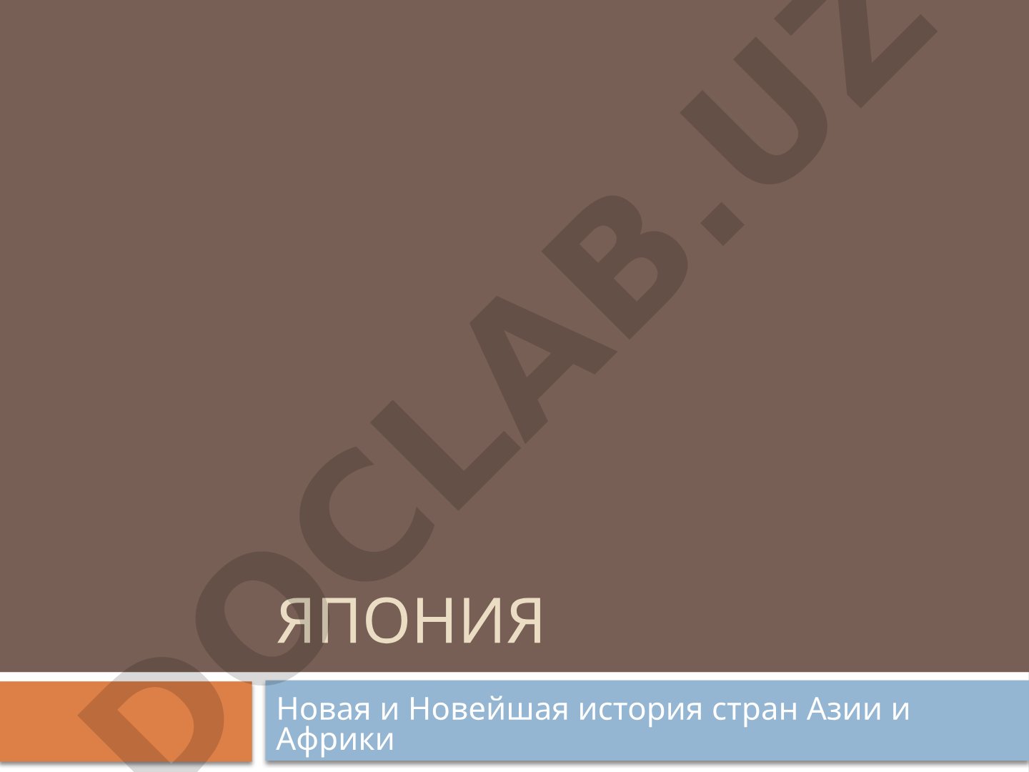 Япония в период правления сёгунов дома Токугава, 17-19 вв.