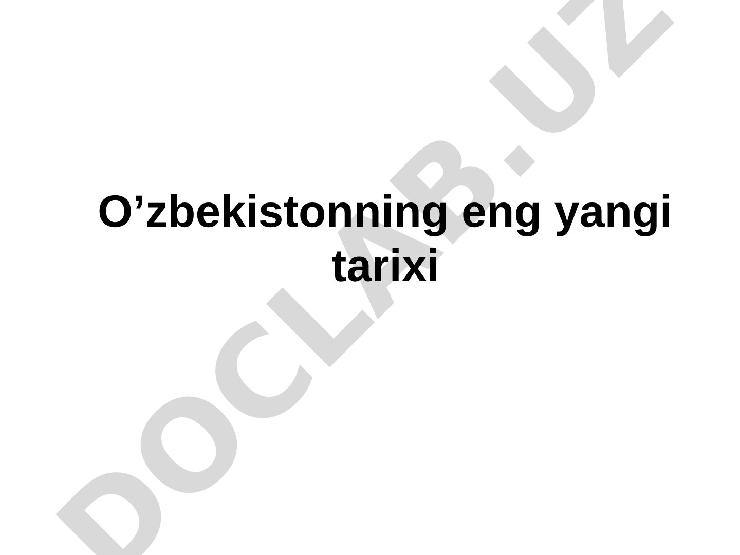 Iqtisodiy islohotlar, xususiy mulkchilikning shakllanishi. O‘zbekistonda bozor munosabatlarining rivojlanishi.