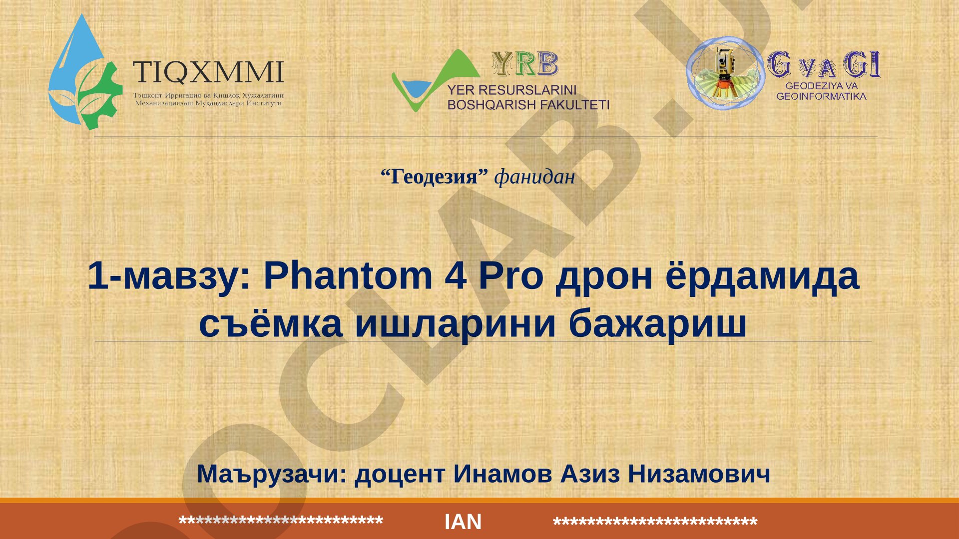 Phantom 4 Pro дрон ёрдамида съёмка ишларини бажариш