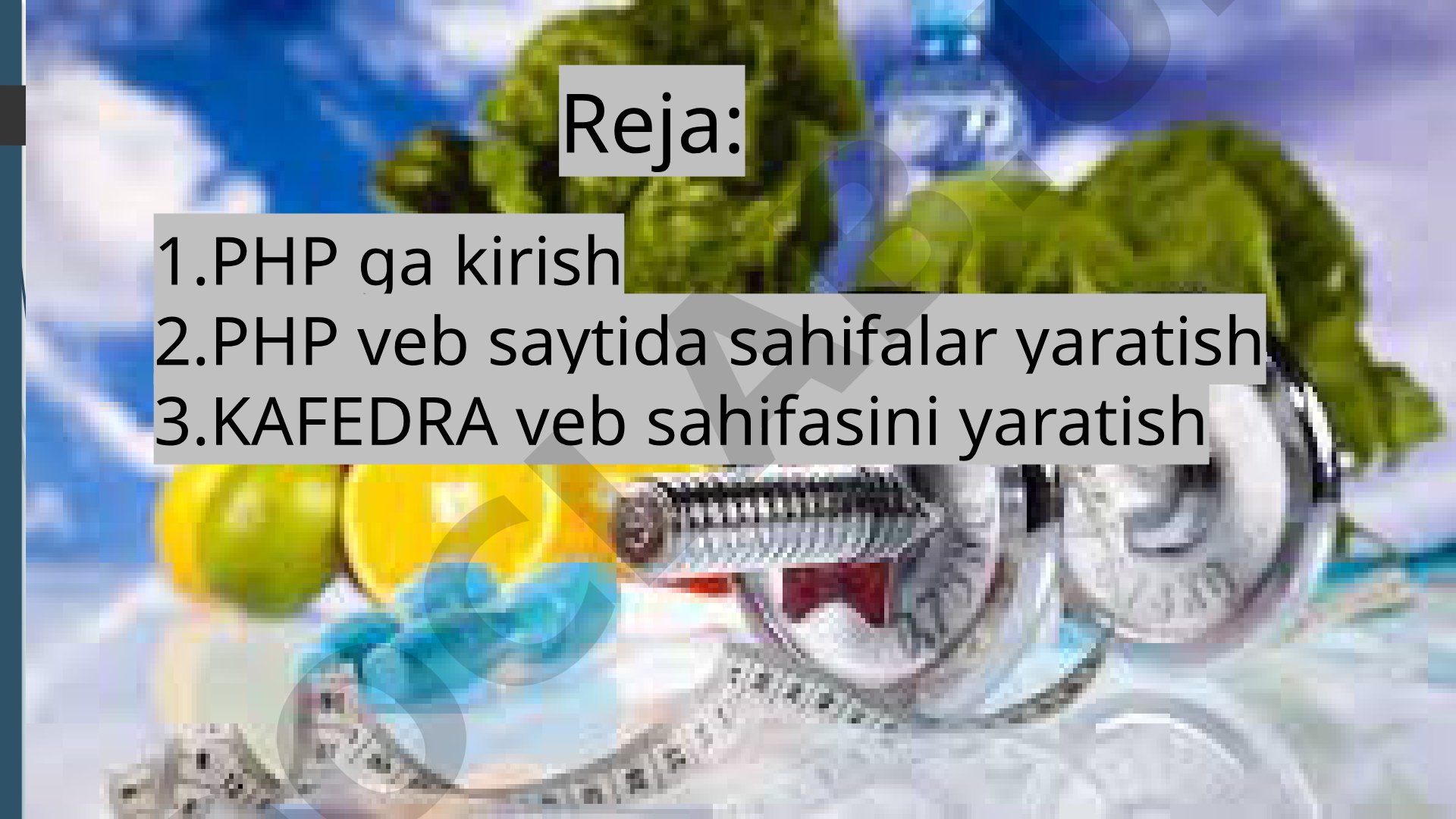 PHP tilida KAFEDRA web sahifasini yaratish