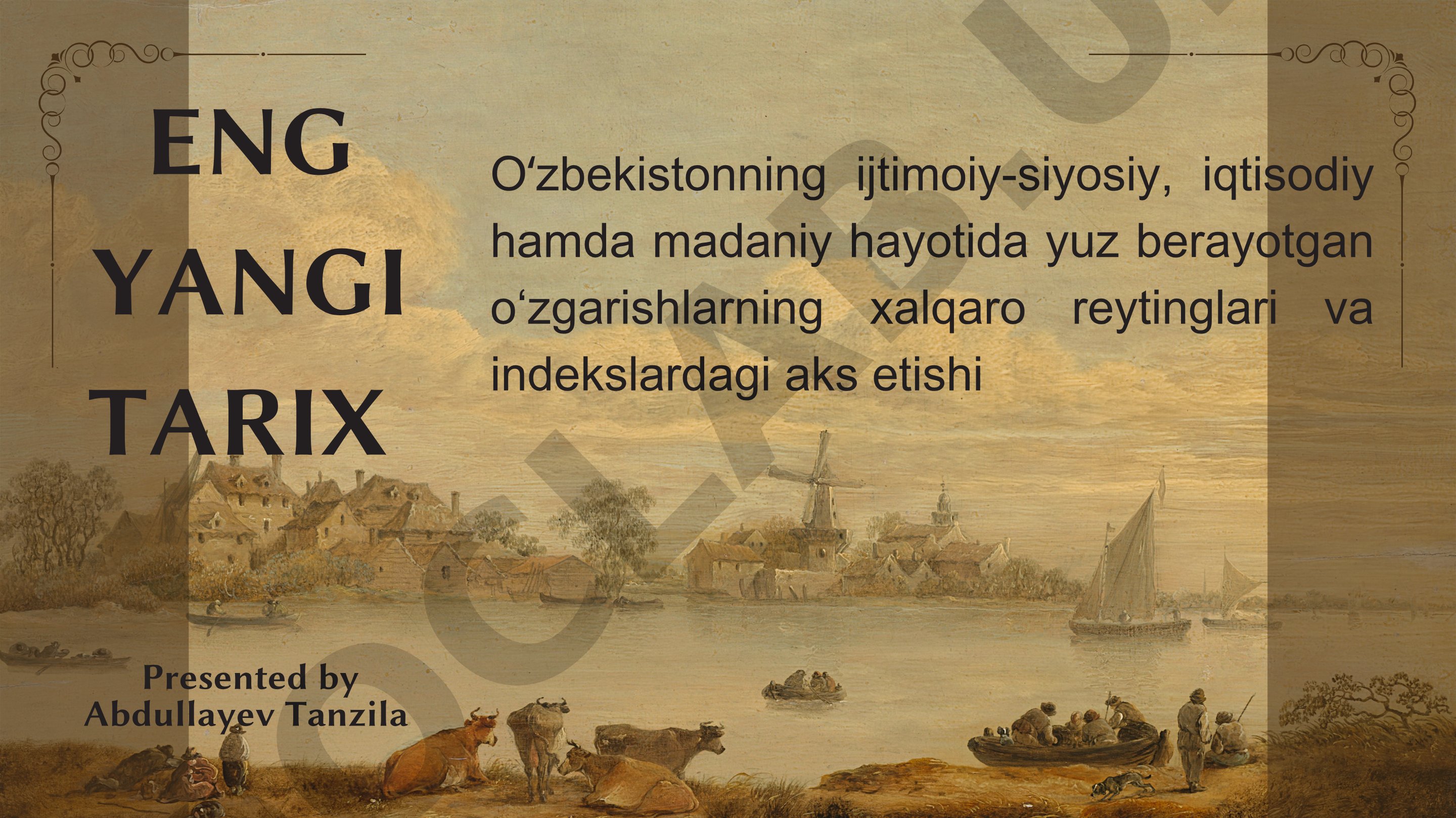 Oʻzbekistonning ijtimoiy-siyosiy, iqtisodiy hamda madaniy hayotida yuz berayotgan o‘zgarishlarning xalqaro reytinglari va indekslardagi aks etishi