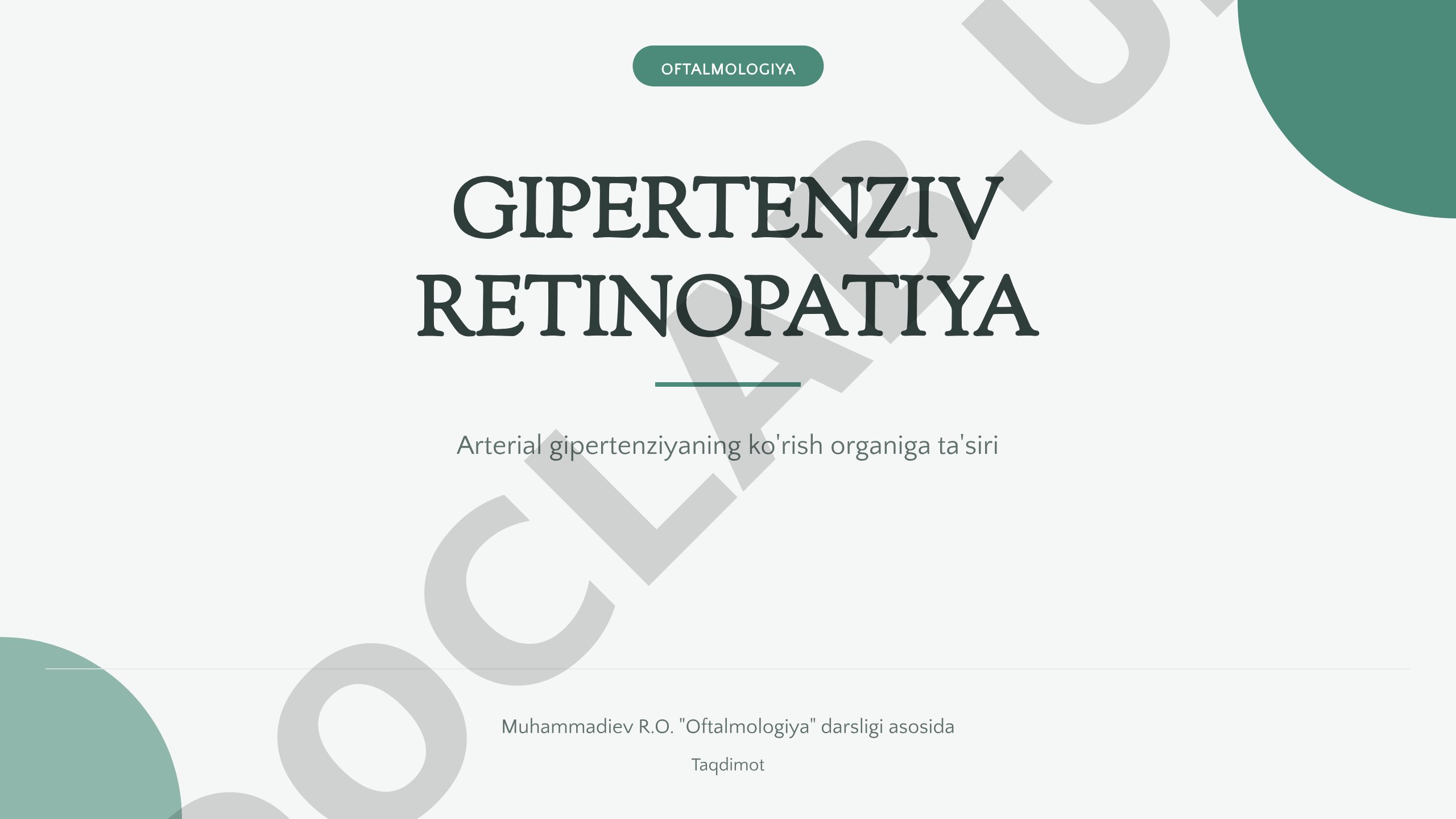 Gipertenziv retinopatiya