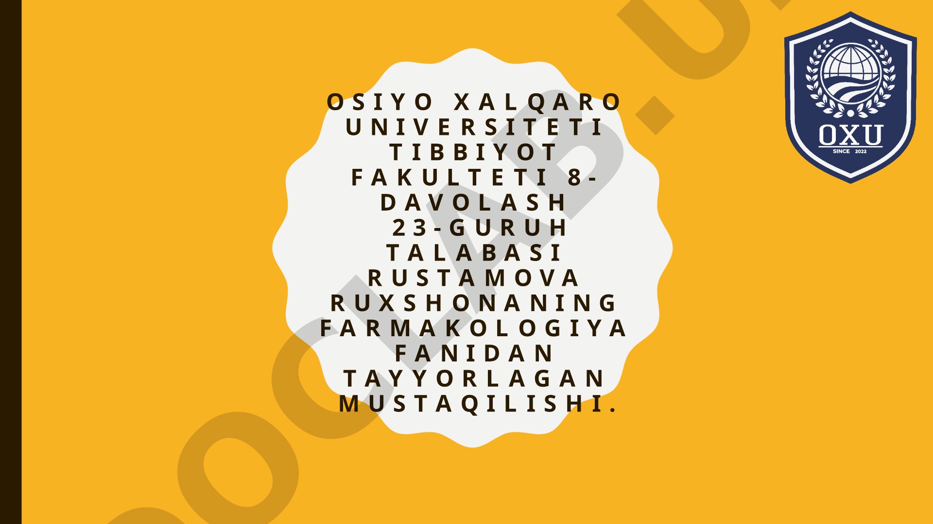 Natija:Ciliary epithelium aqueous humor ishlab chiqarishni kamaytiradi.Intraokulyar bosim pasayadi