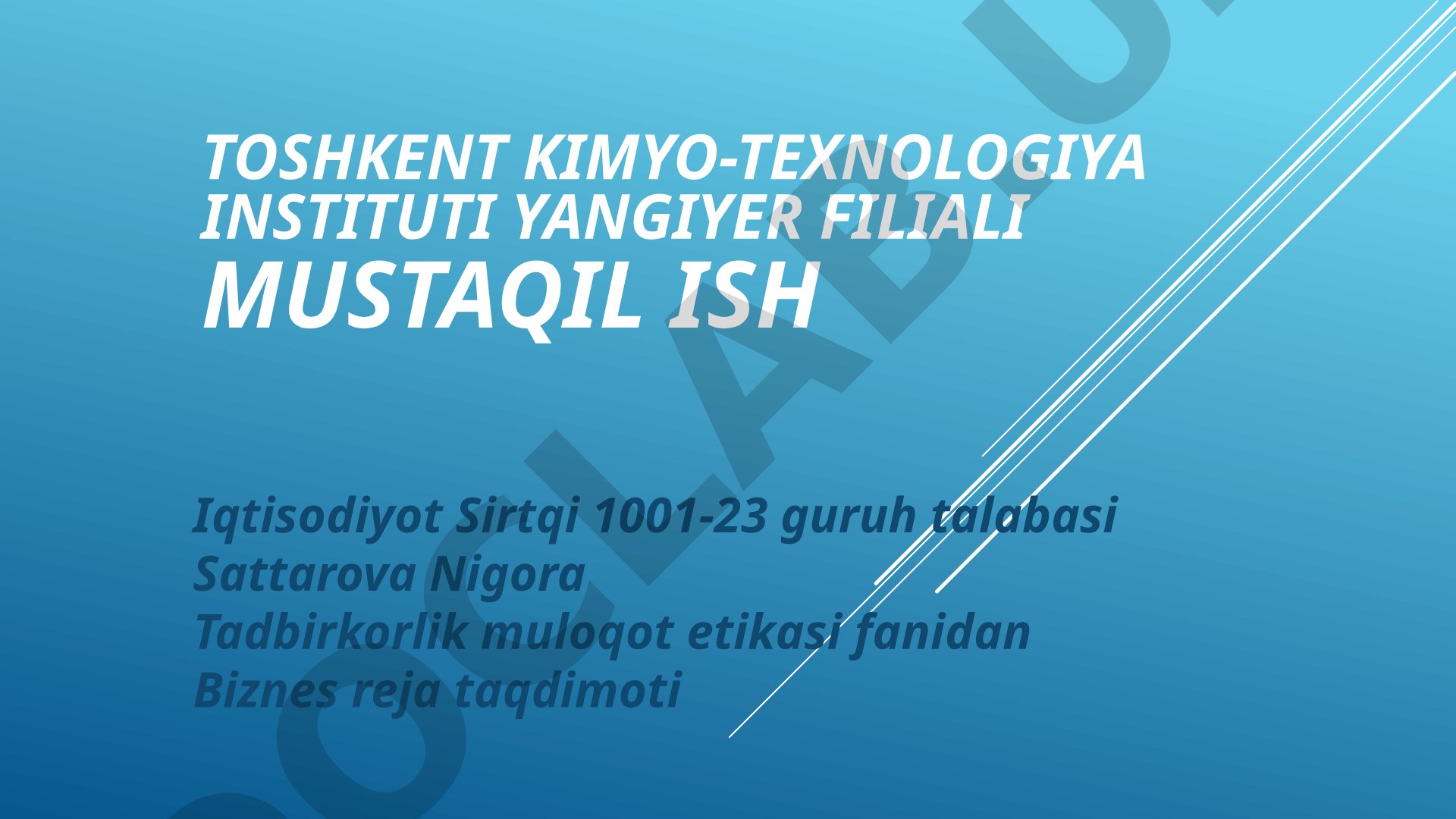 Qish mavsumida ishlaydigan gilam yuvish sexi — to‘liq biznes reja