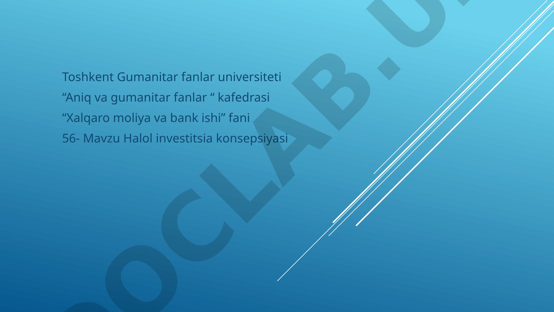 Halol investitsiya konsepsiyasi