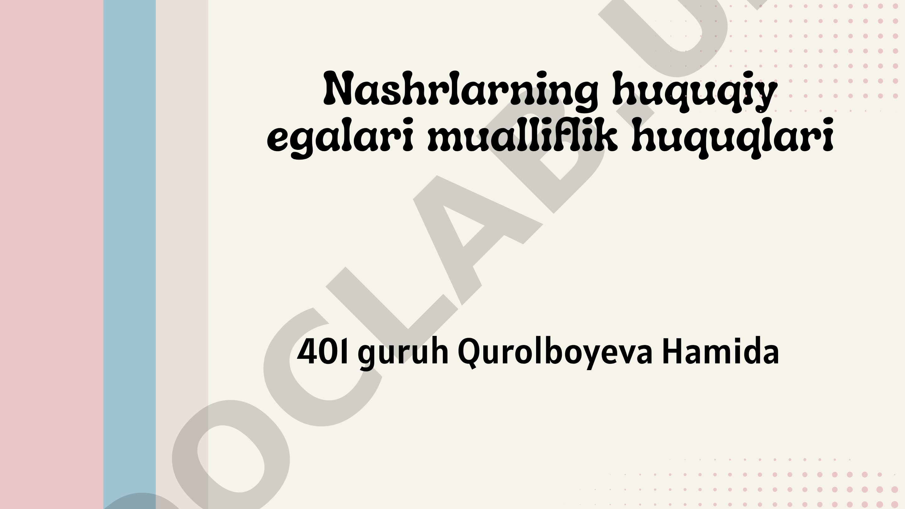Nashrlarning huquqiy egalari