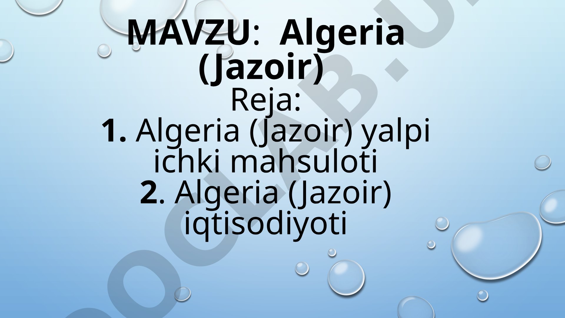 Algeria (Jazoir)
