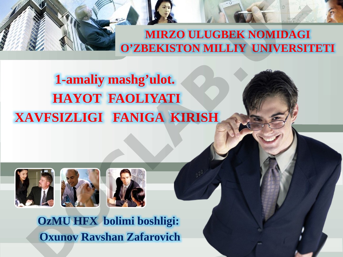 Hayot faoliyati xavfsizligi faniga kirish