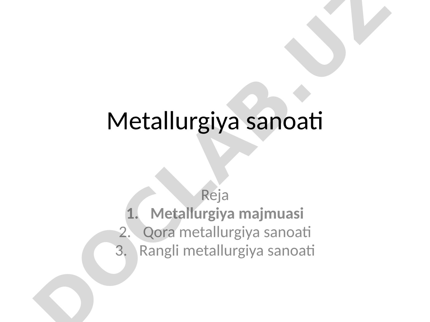 Qora va rangli metallurgiya sanoati haqida ma'lumot, tarmoq tarkibi va rivojlanish
