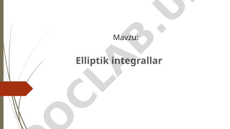 Elliptik integrallar