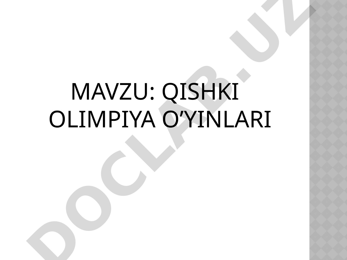 Qishki Olimpiya o‘yinlari tarixi va bosqichlari