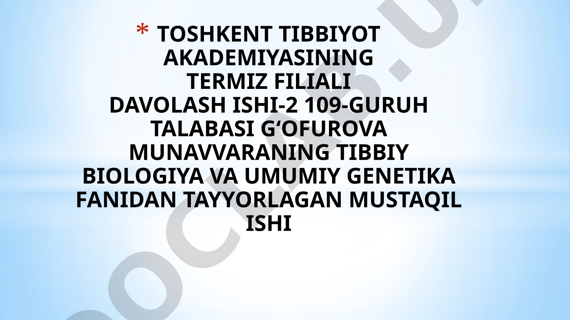 Mikroskop. Mikroskop bilan ishlash qoidasi. Vaqtinchalik preparat tayyorlash. Viruslar. Pro-eukariot hujayralar. Ularning o'ziga xos umumiy tuzilishi va farqlari. Eukariot hujayralarning ultrasutrukturaviy tuzulishi va hujayraga moddalarning kirishi