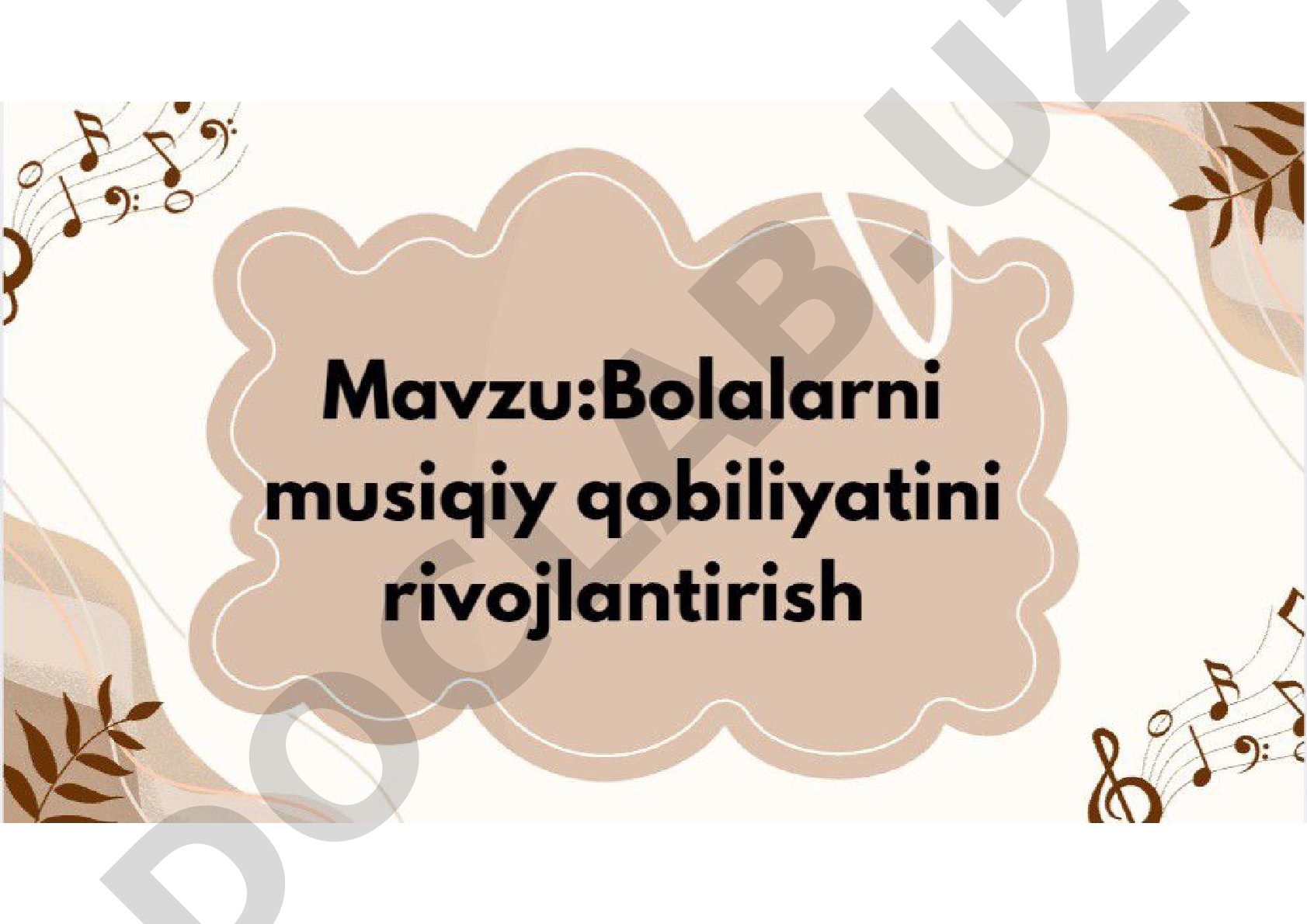 Bolalarni musiqiy qobiliyatini rivojlantirish