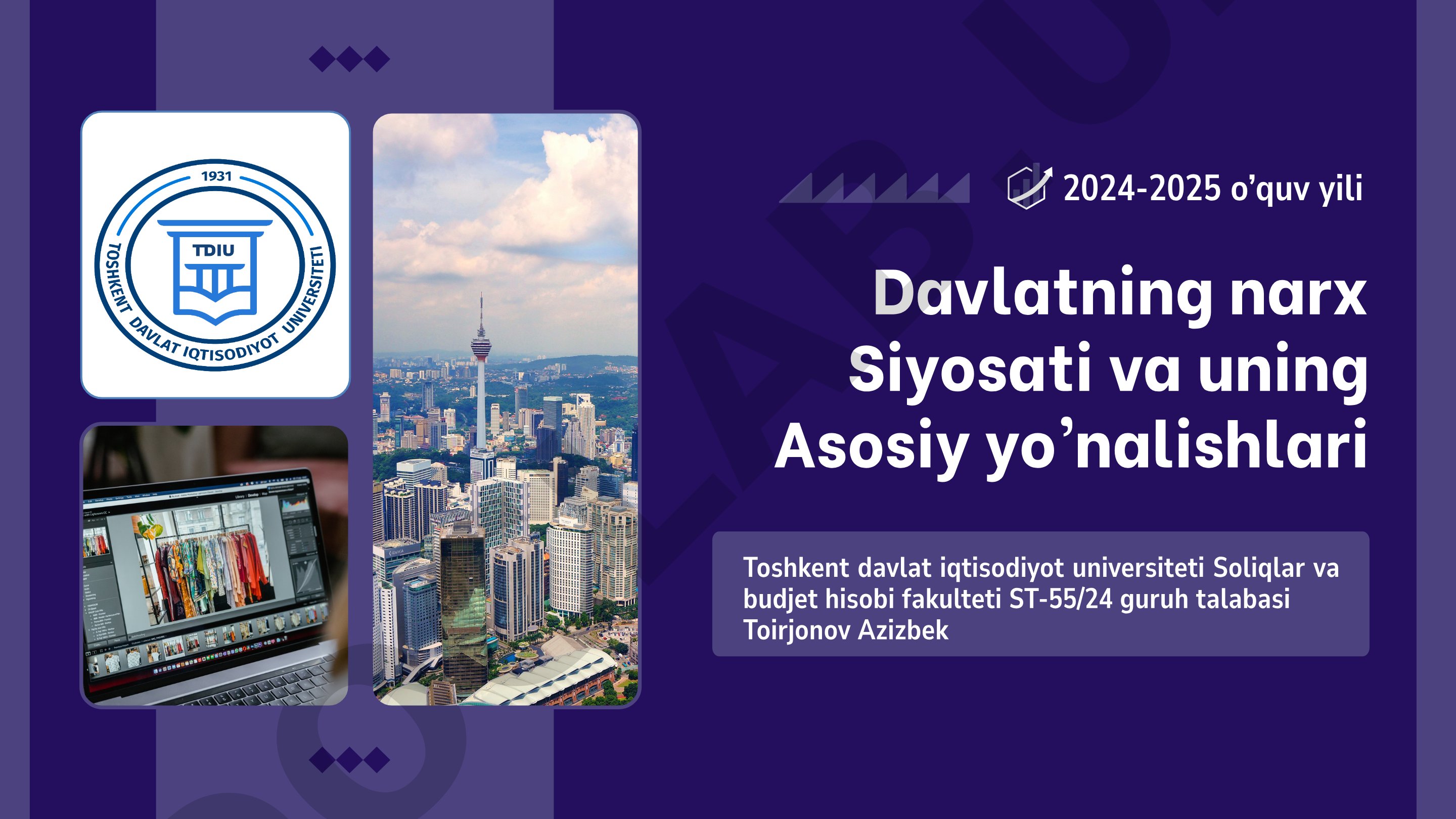 Davlatning narx siyosati va uning asosiy yo'nalishlari