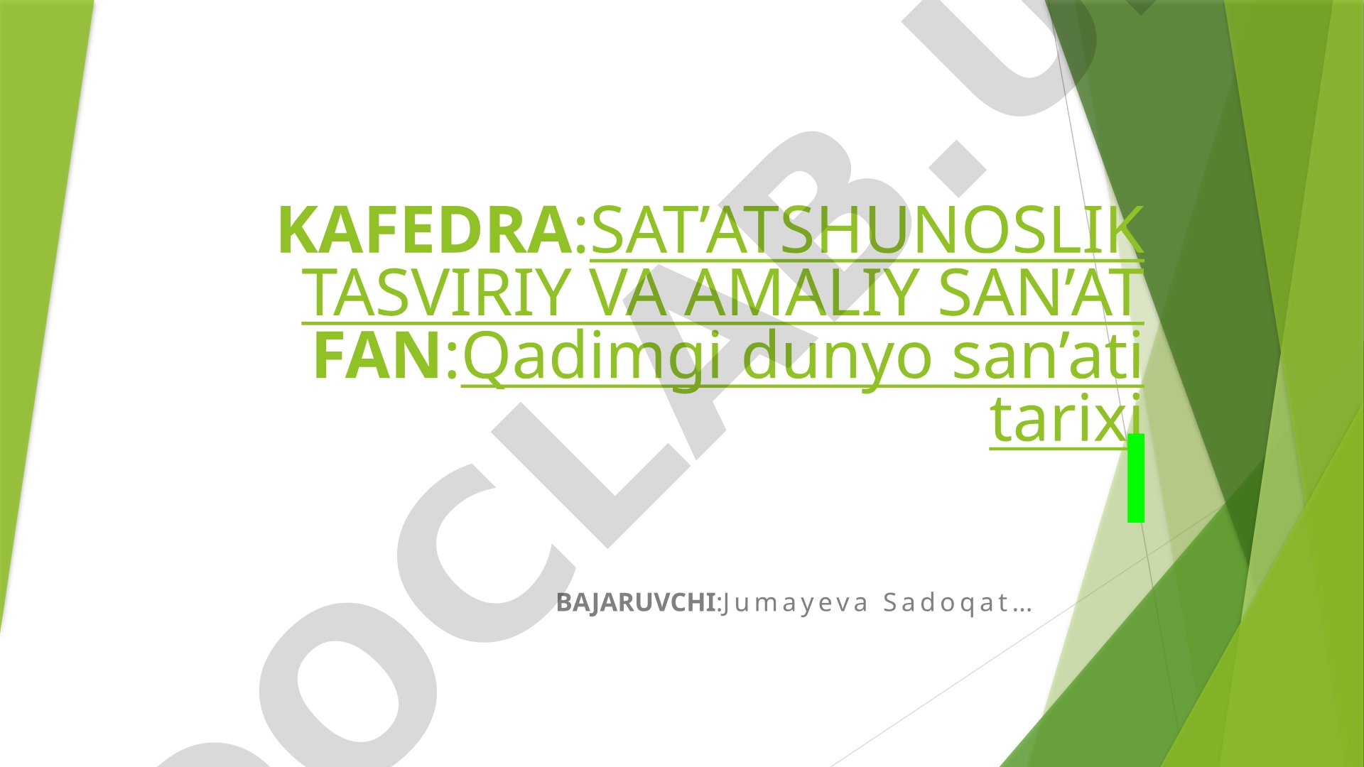 Qadimgi Yunoniston va Gretsiya san'ati tarixi